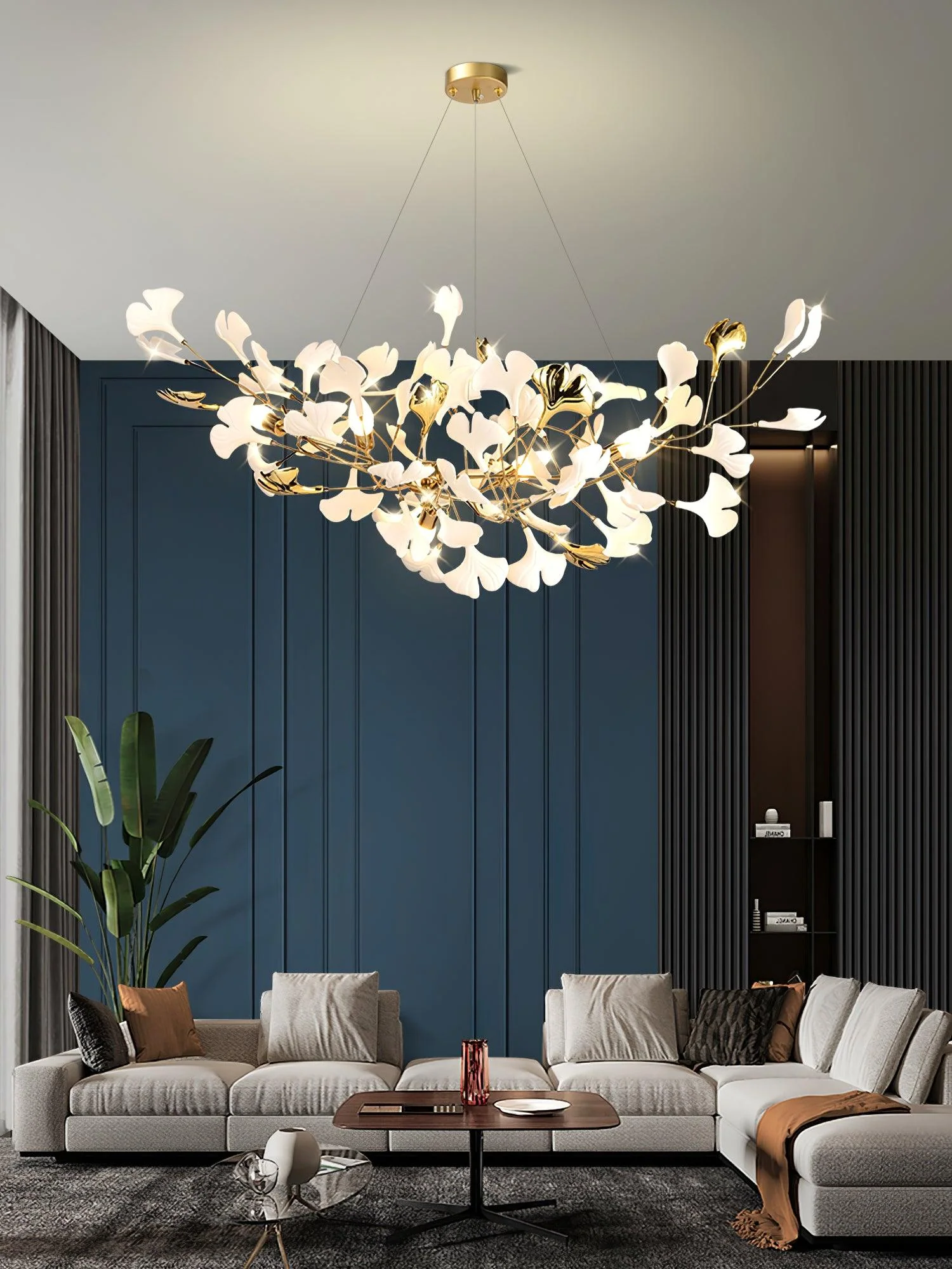 Gingko Ceramic Chandelier B - Image 30