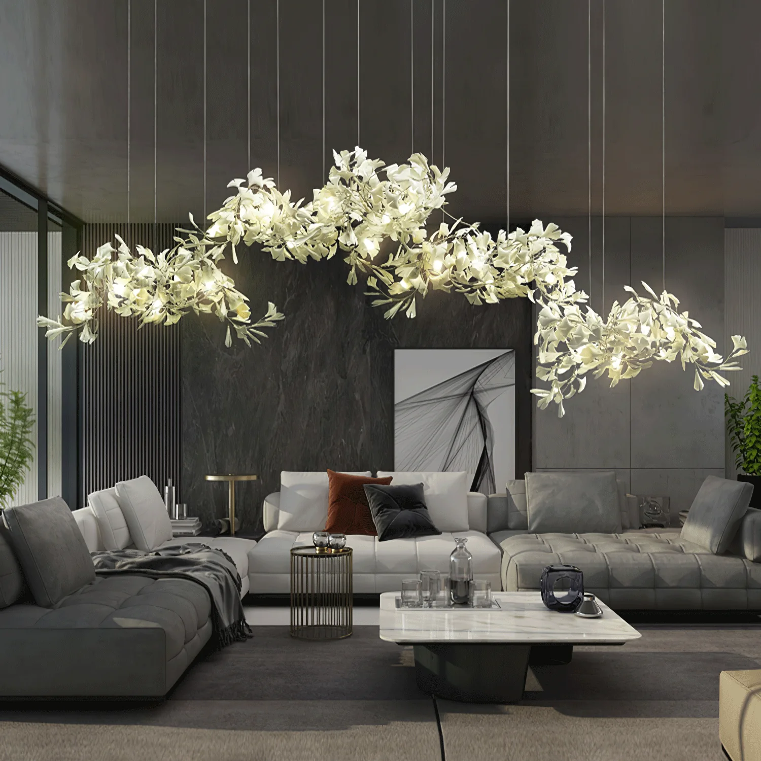 Gingko Ceramic Chandelier C - Image 3