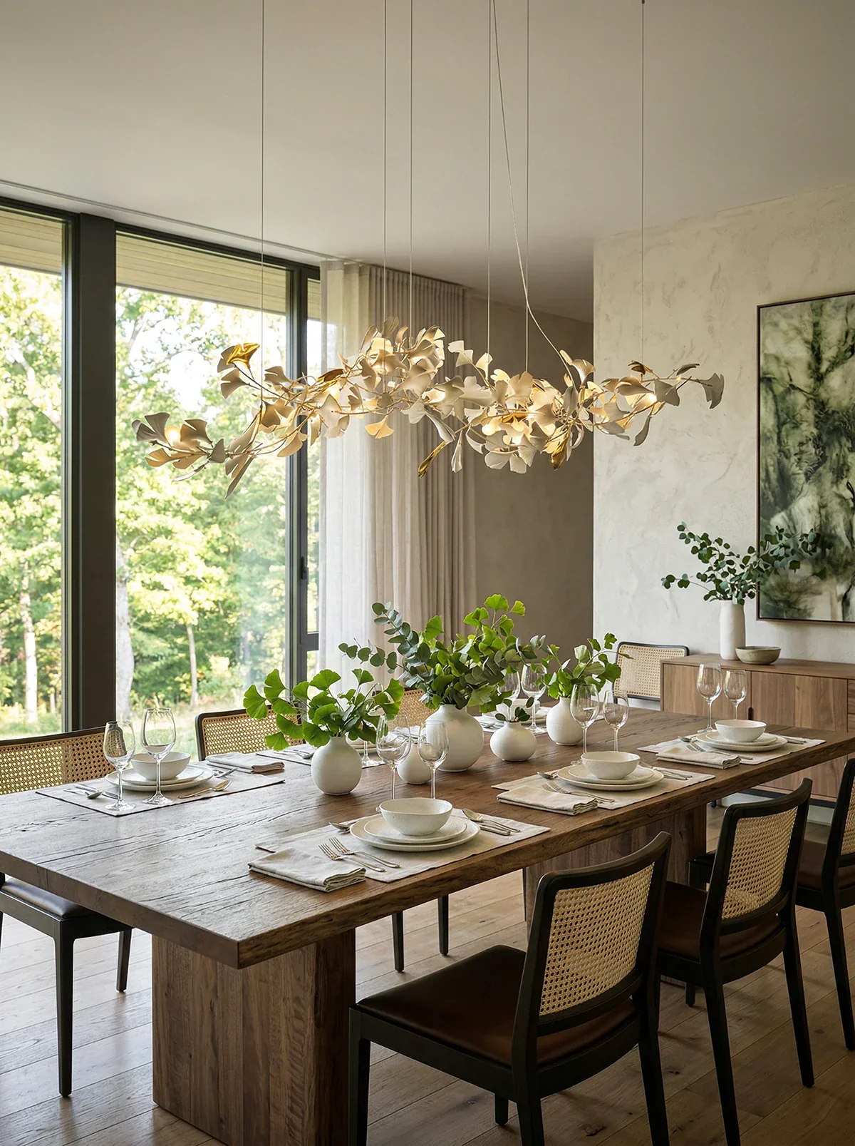 Gingko Ceramic Chandelier E - Image 2