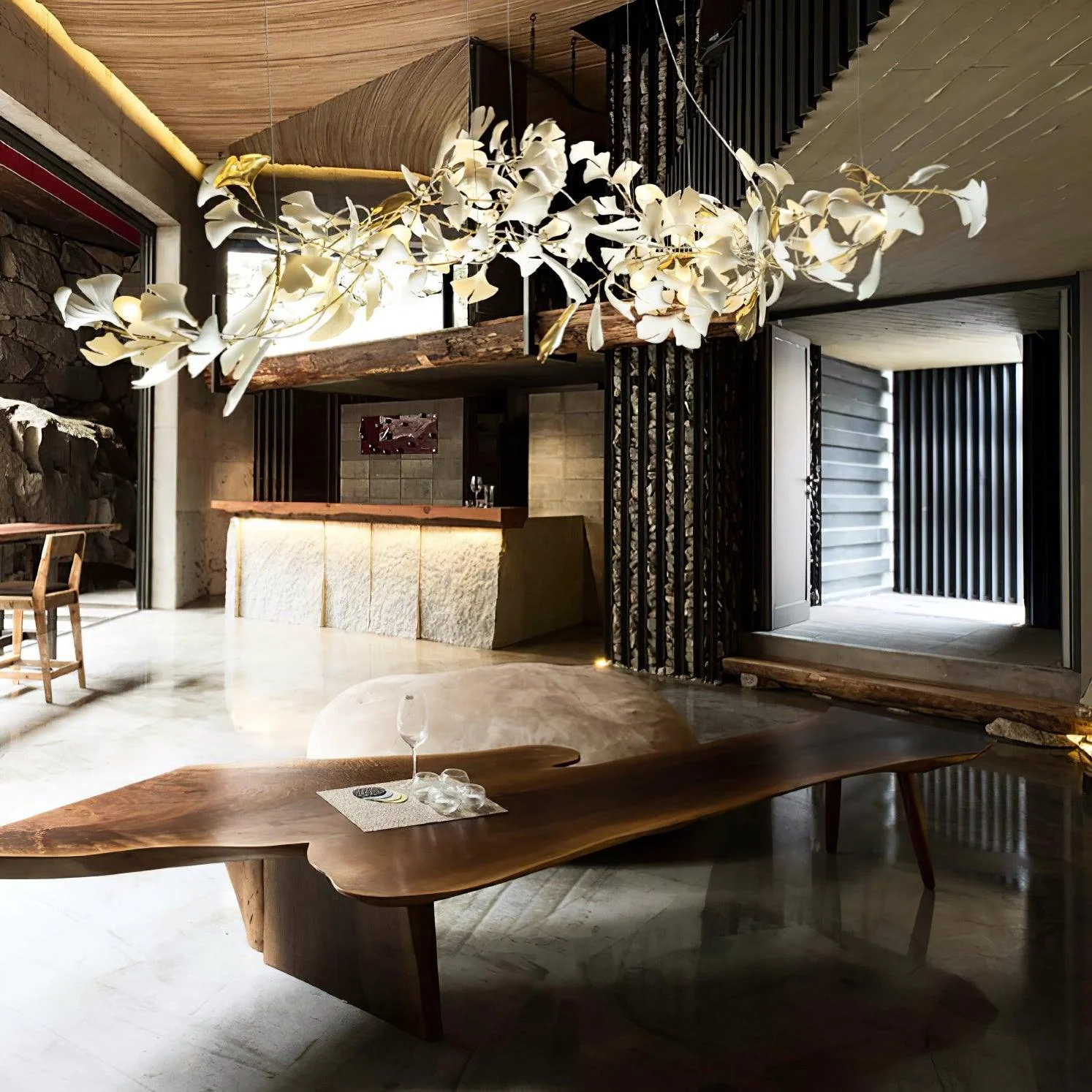 Gingko Ceramic Chandelier E - Image 3