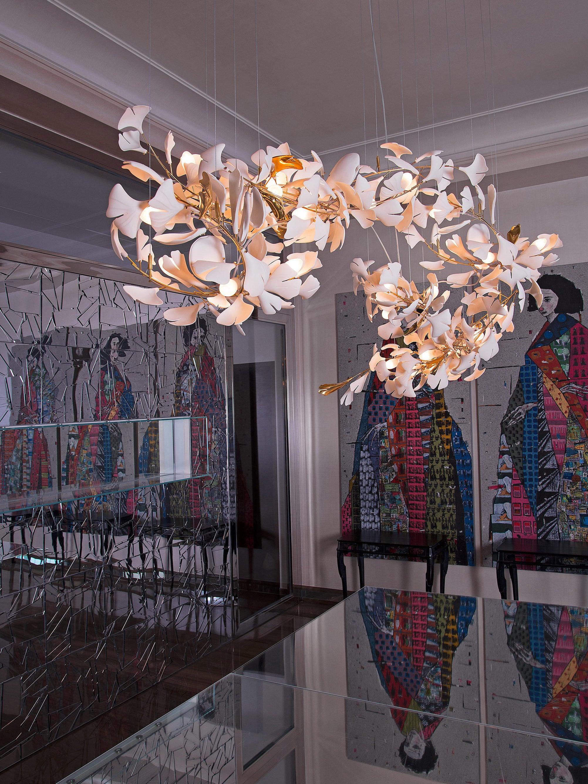 Gingko Ceramic Chandelier E - Image 35