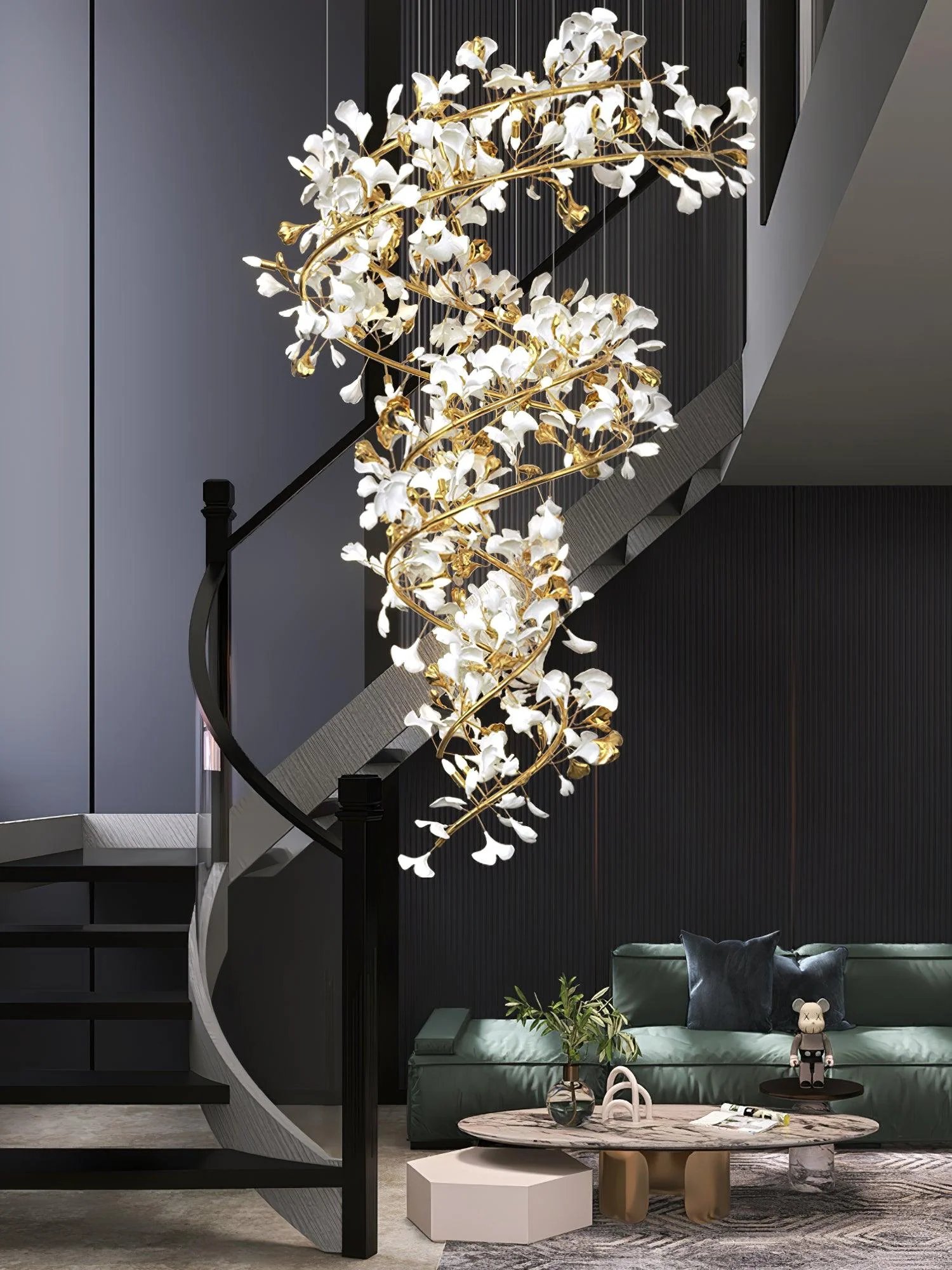 Gingko Ceramic Chandelier Q - Image 10
