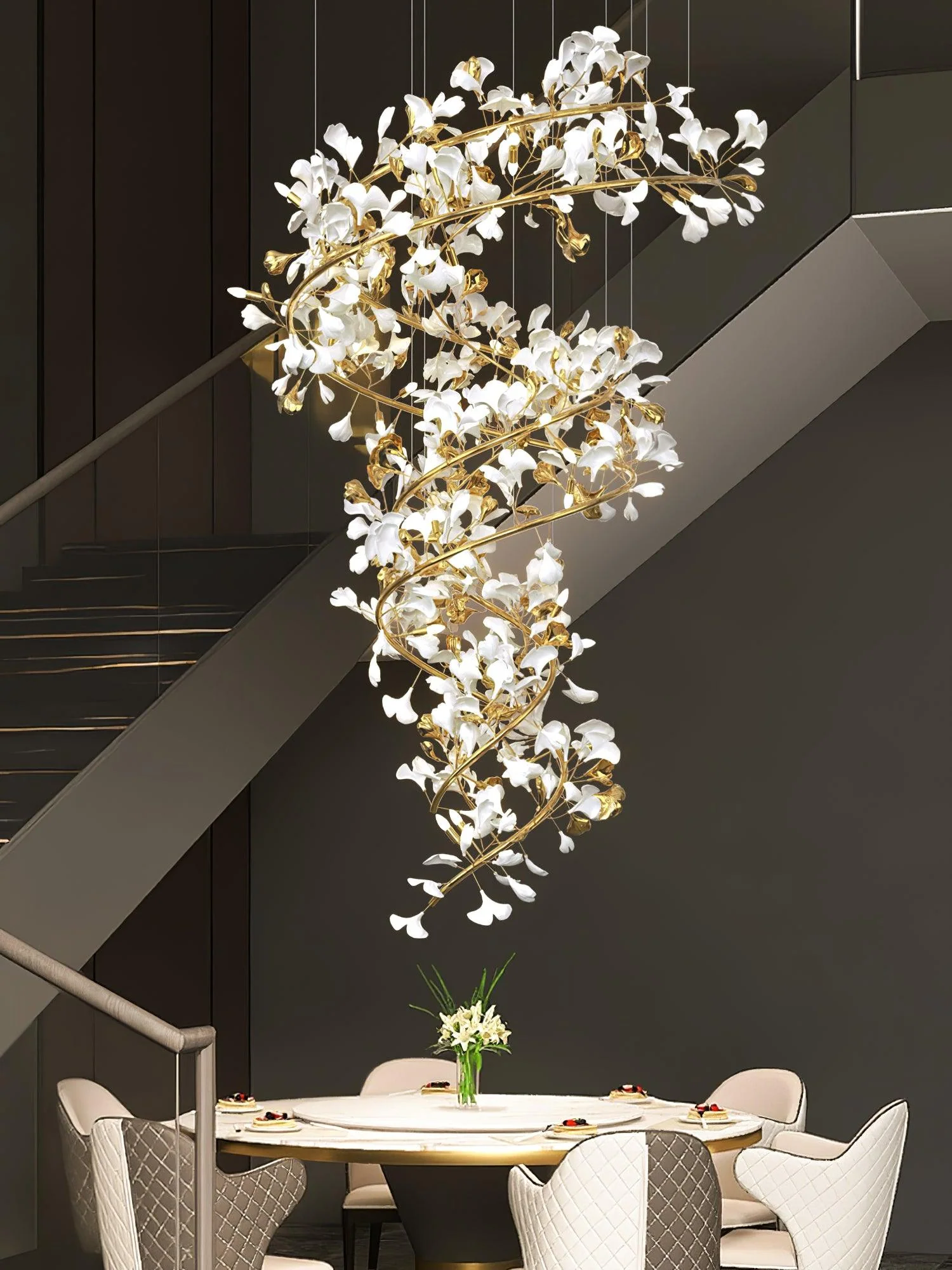 Gingko Ceramic Chandelier Q - Image 11