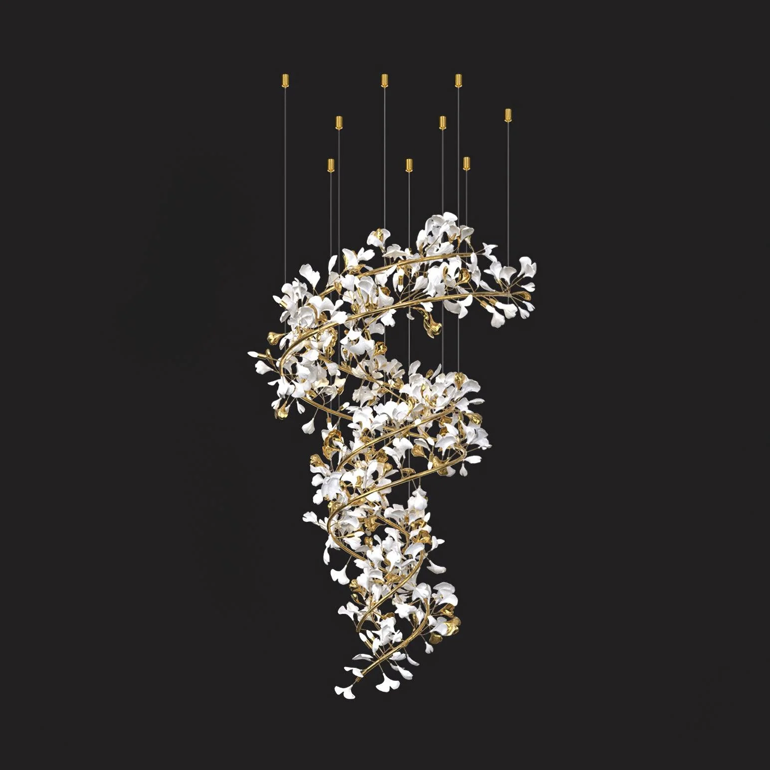 Gingko Ceramic Chandelier Q - Image 14