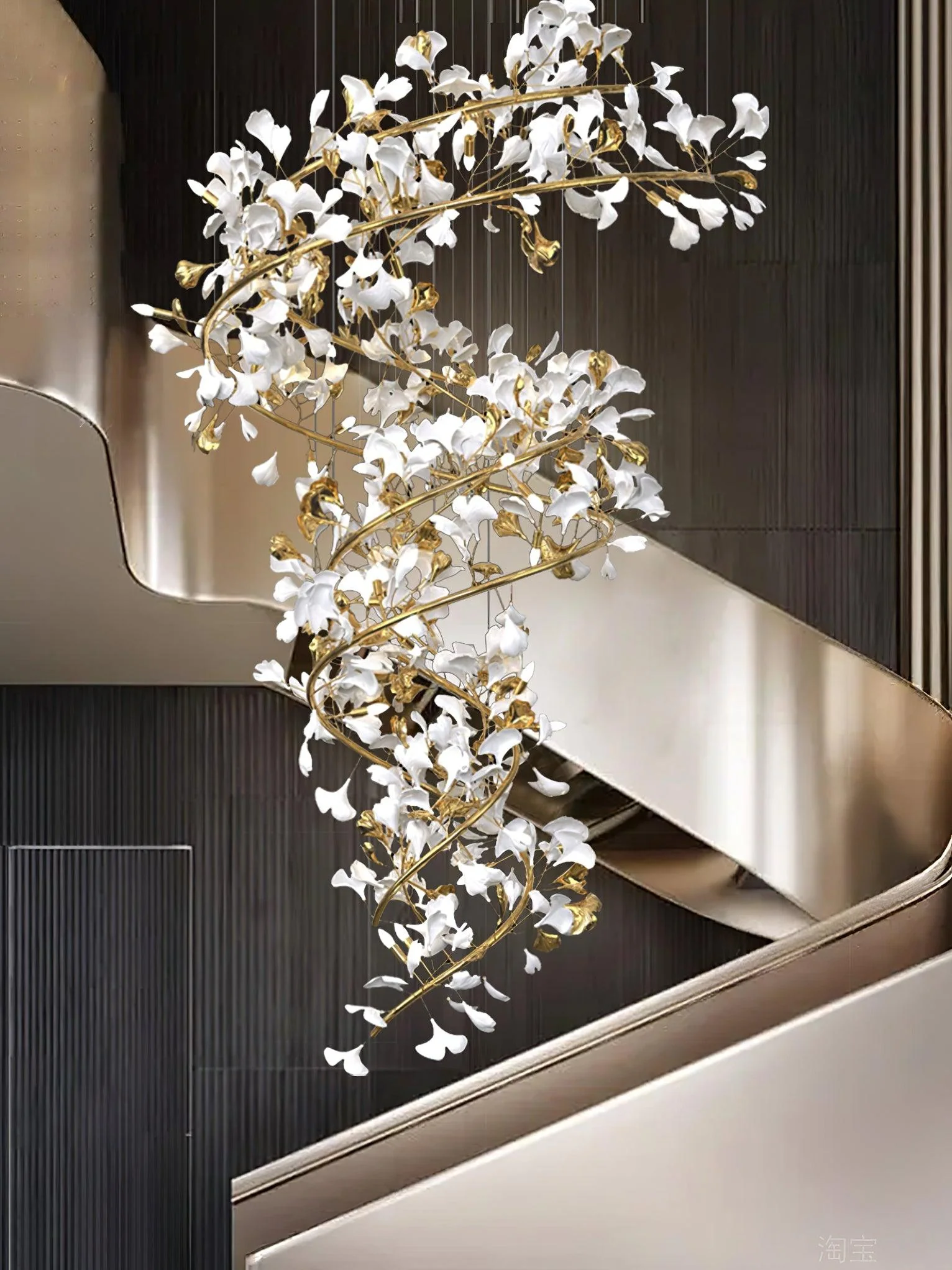 Gingko Ceramic Chandelier Q - Image 5