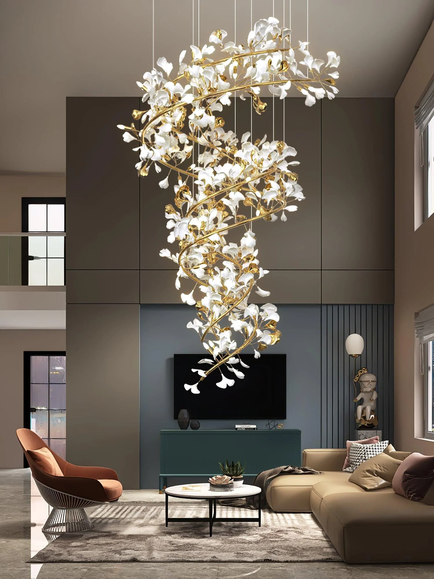Gingko Ceramic Chandelier Q - Image 8