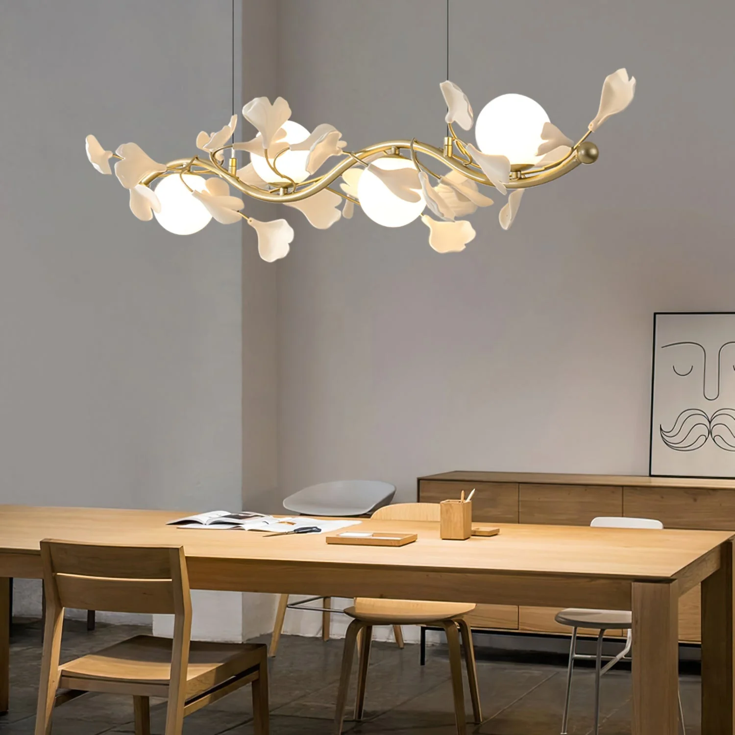 Gingko Glass Chandelier - Image 3