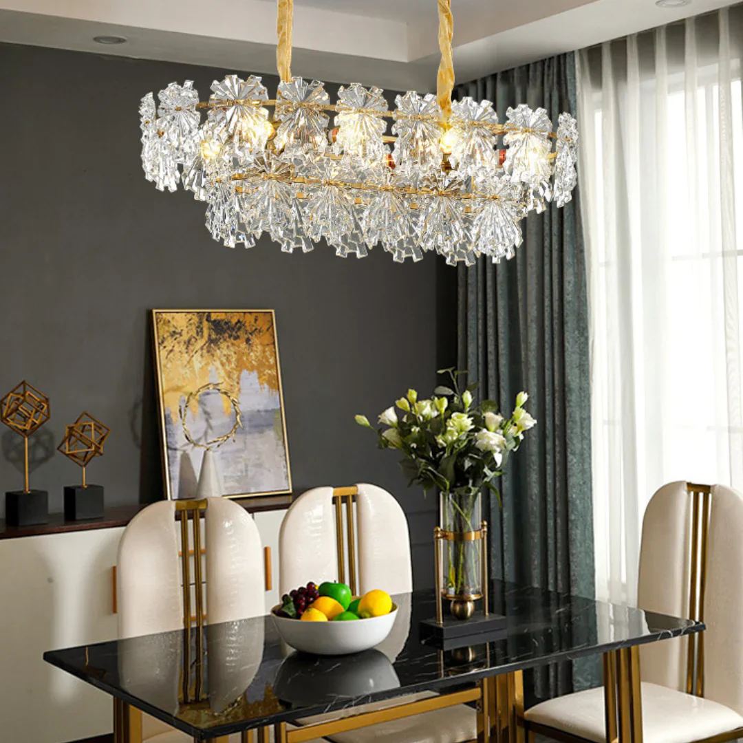 Gold Marilyn Elegant Glass Chandelier - Image 10
