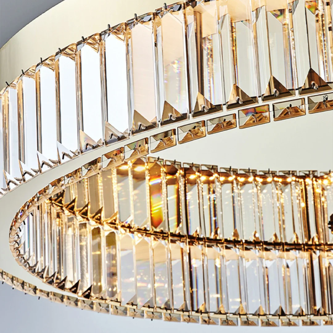 Gold Round Crystal Ceiling Light - Image 15
