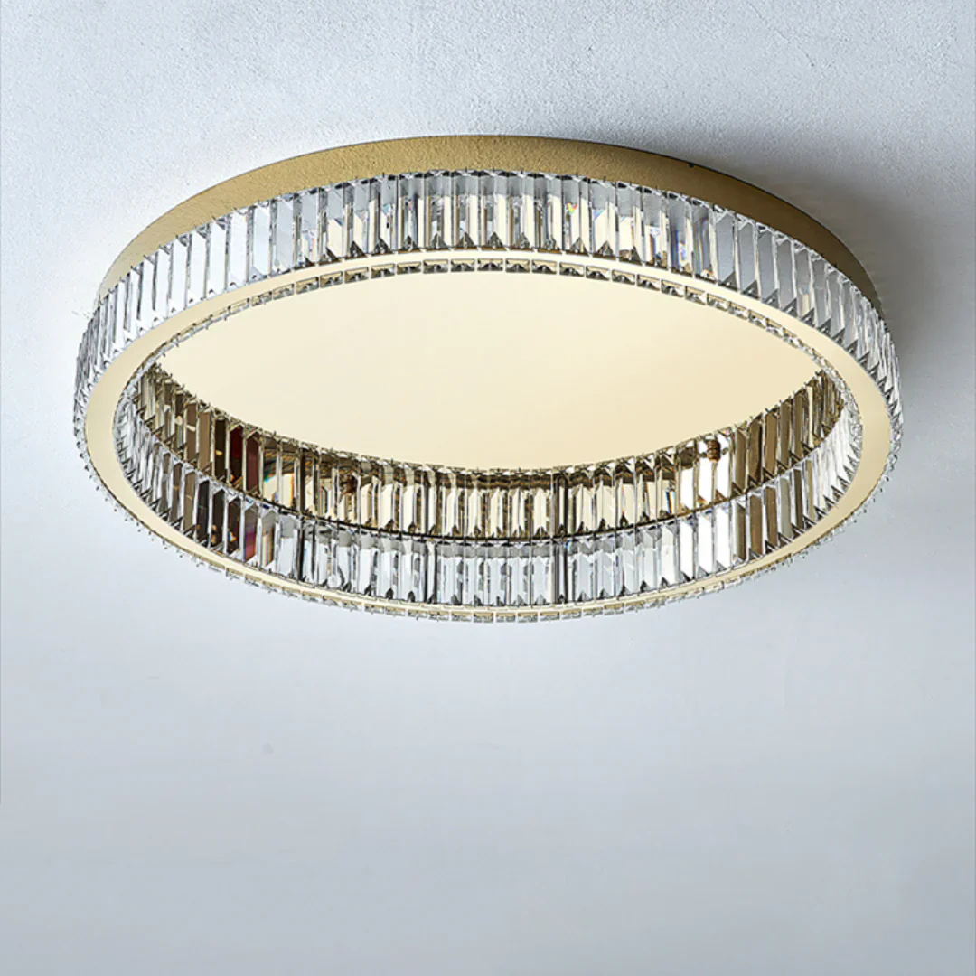 Gold Round Crystal Ceiling Light - Image 21