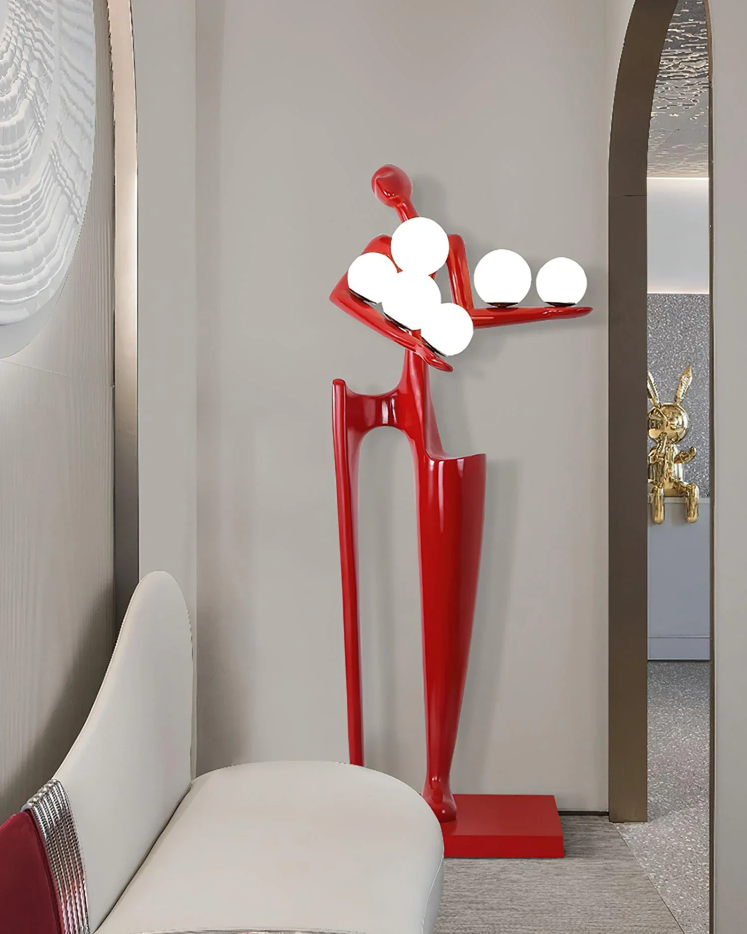 Greeter Sculpture Figure Floor Lamp - Image 12