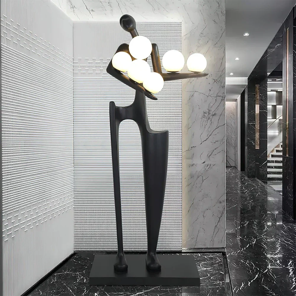 Greeter Sculpture Figure Floor Lamp - Image 3