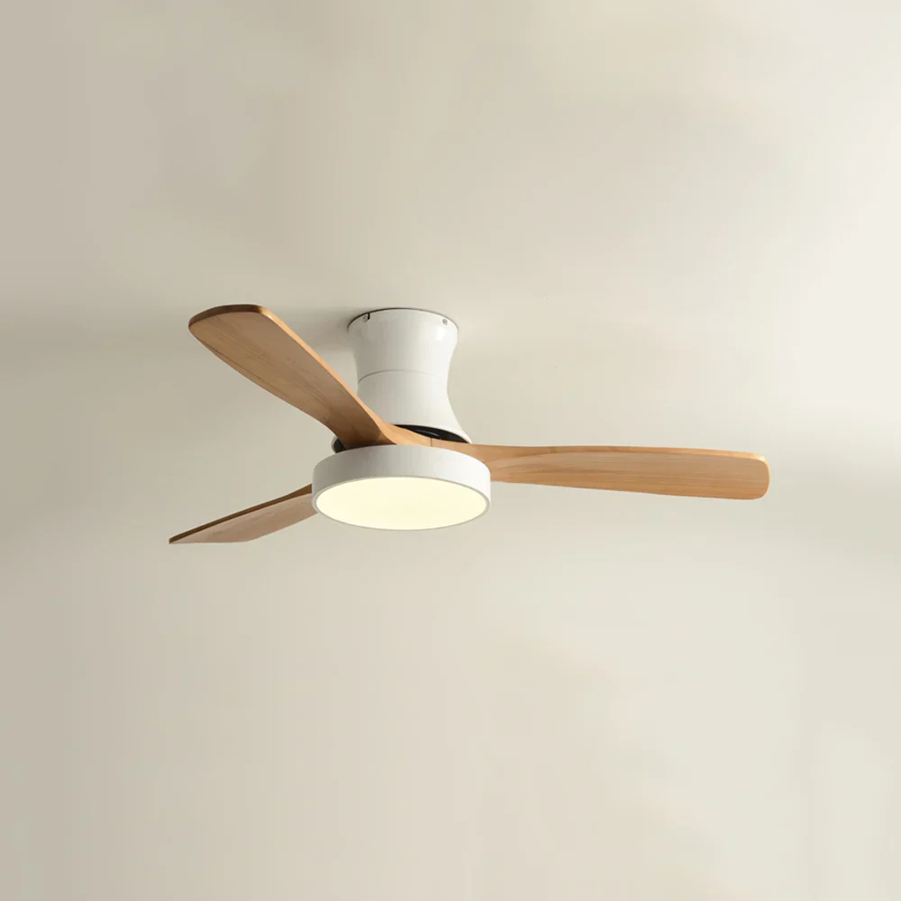 Hugger Wood Blade Ceiling Fan Lamp - Image 18