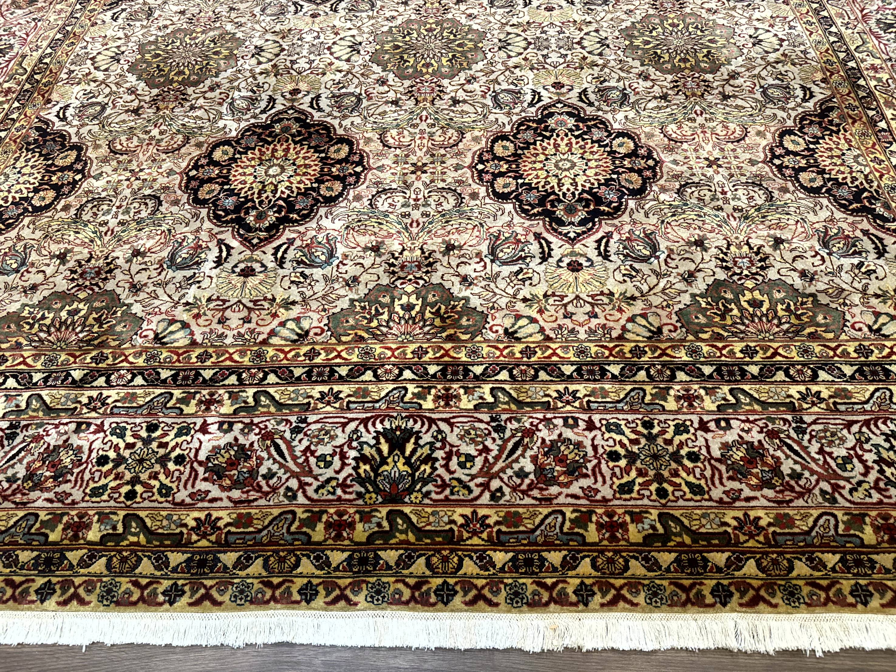 Indian Agra Rug 9x12, Fine Oriental Carpet - Image 5