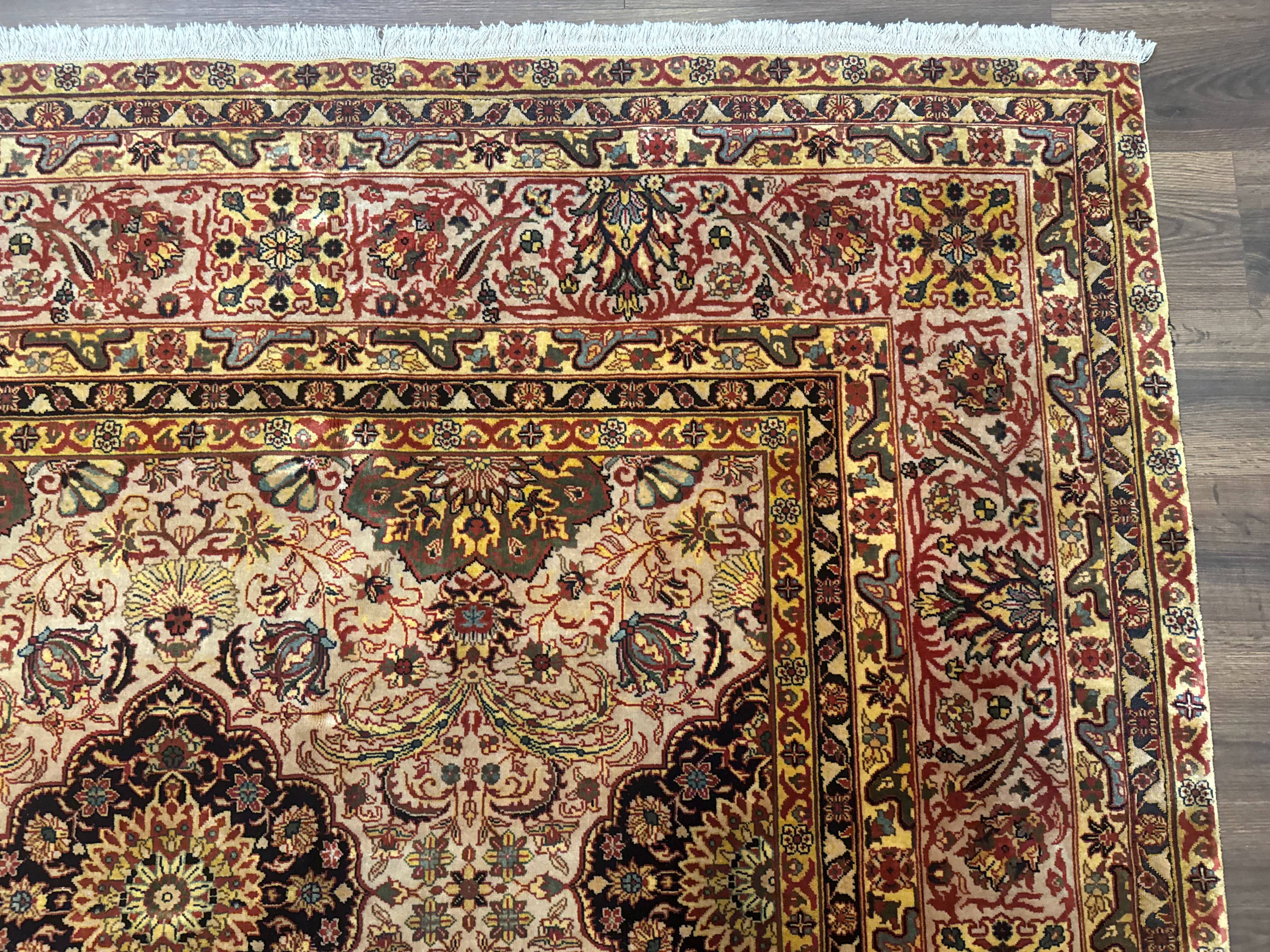 Indian Agra Rug 9x12, Fine Oriental Carpet - Image 7
