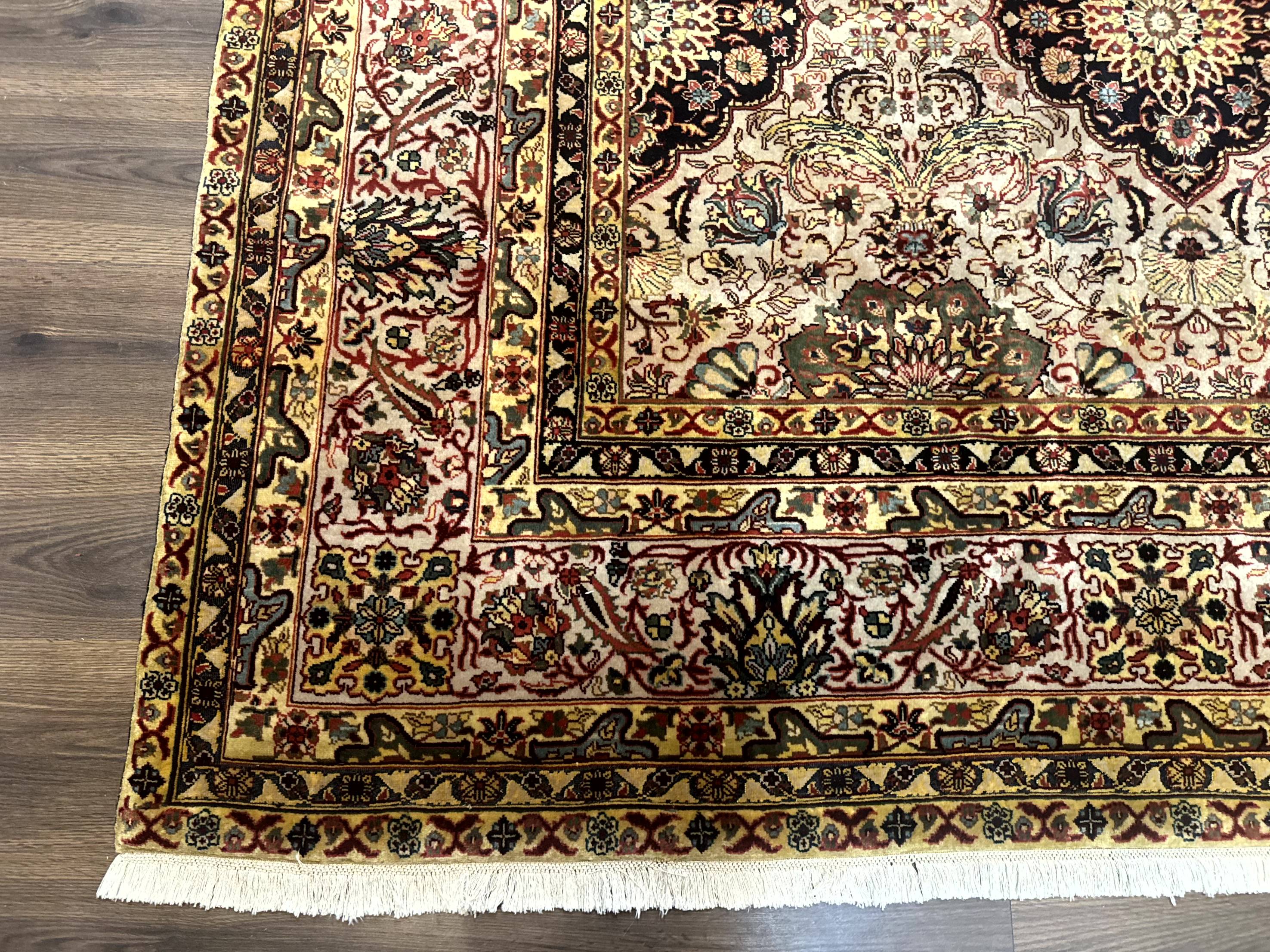 Indian Agra Rug 9x12, Fine Oriental Carpet - Image 8