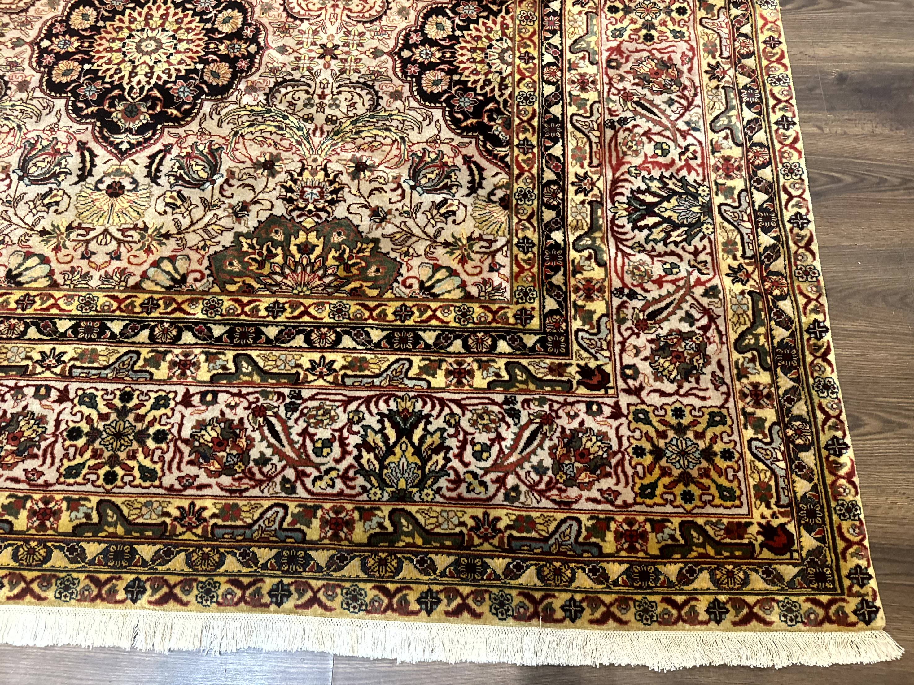 Indian Agra Rug 9x12, Fine Oriental Carpet - Image 9