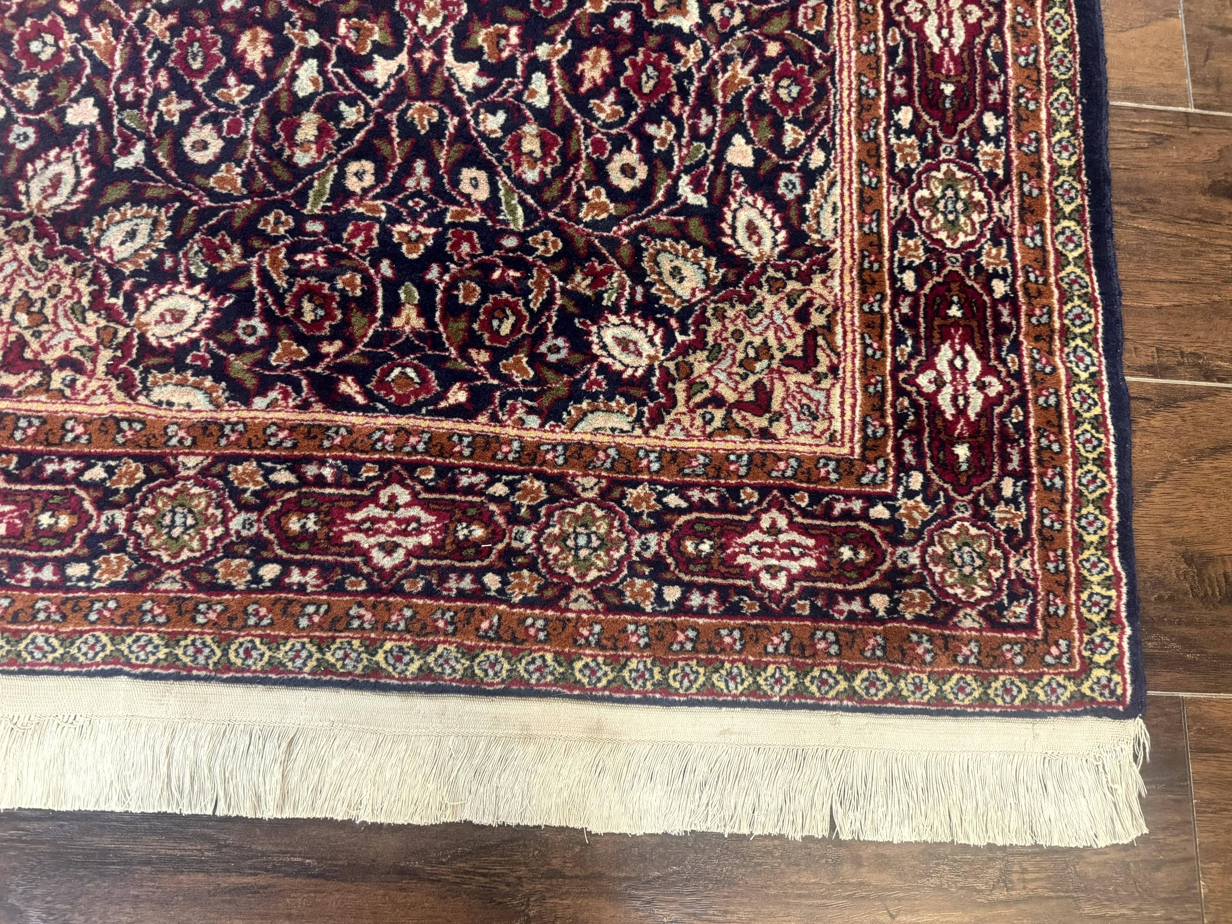 Indo Kashmiri Rug 3x5, Navy Blue, Very Fine 400 KPSI, Pair B - Image 9