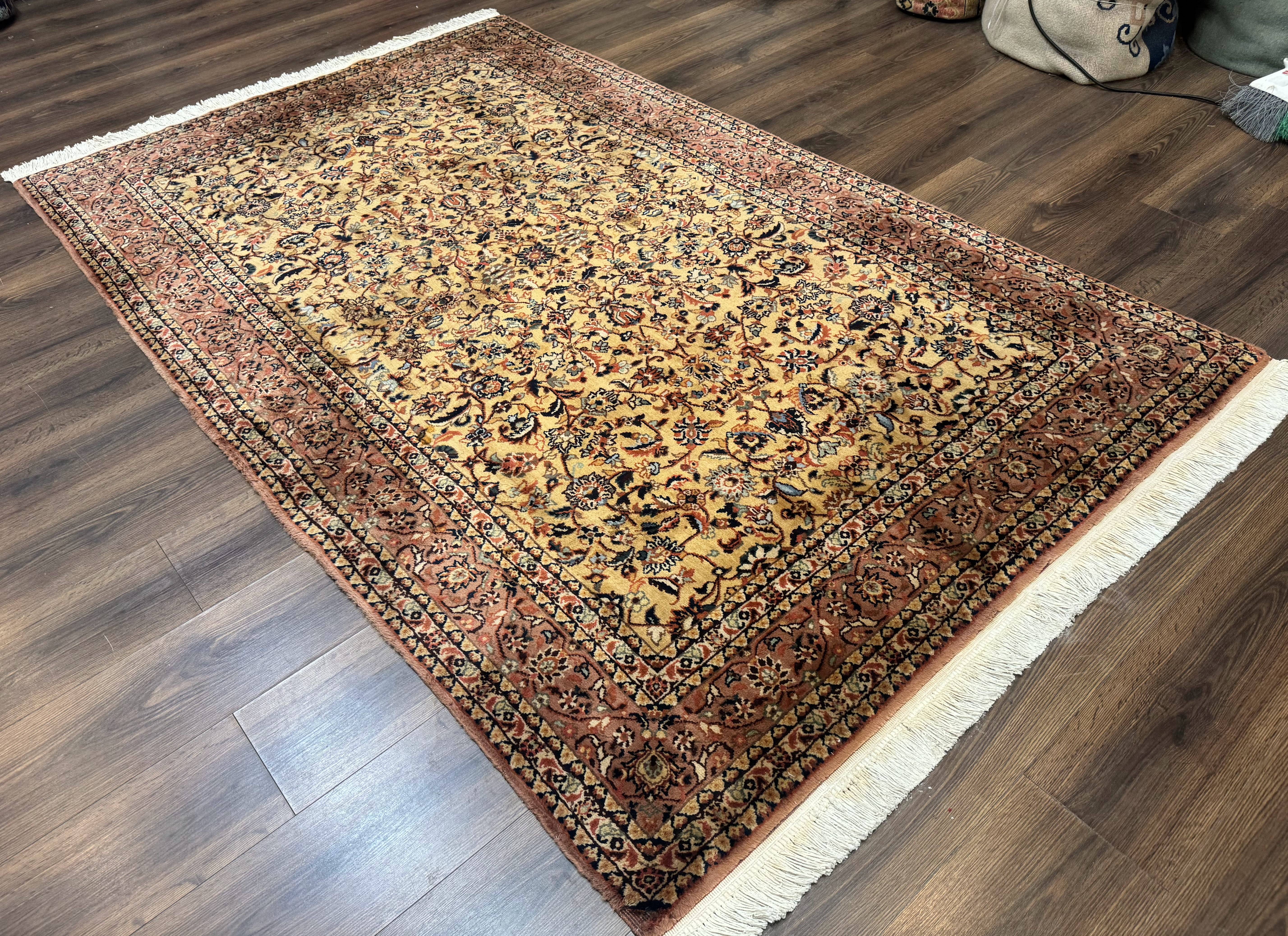 Indo Persian Rug 5x8, Light Tan/Camel, Allover Design - Image 14