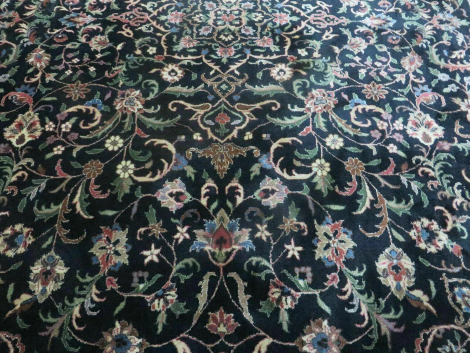 Indo Persian Rug 8x10, Wool Handmade Floral Carpet - Image 4