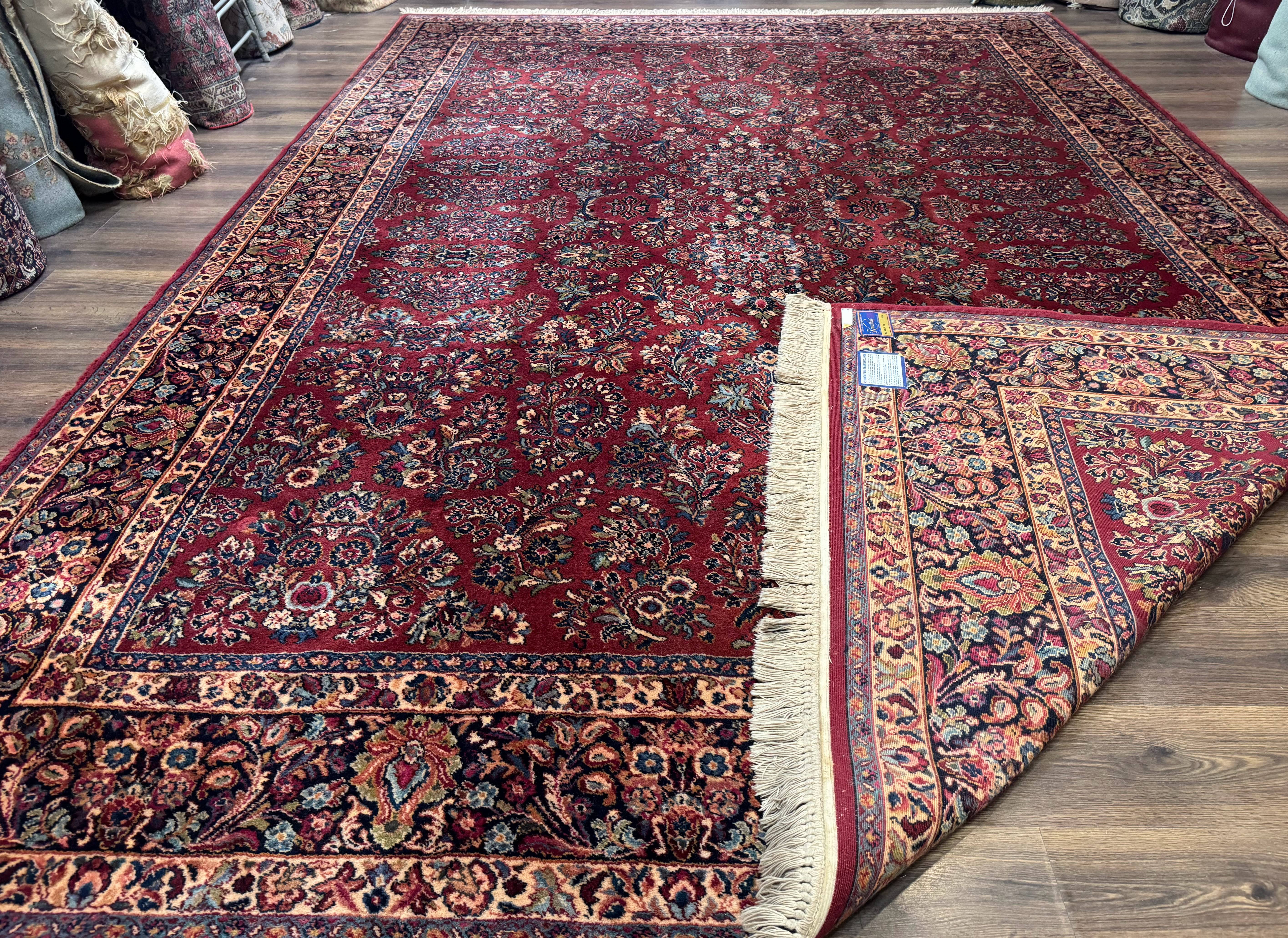 Karastan Rug 10x14, Red Sarouk #785, Wool Original 700 Series - Image 11