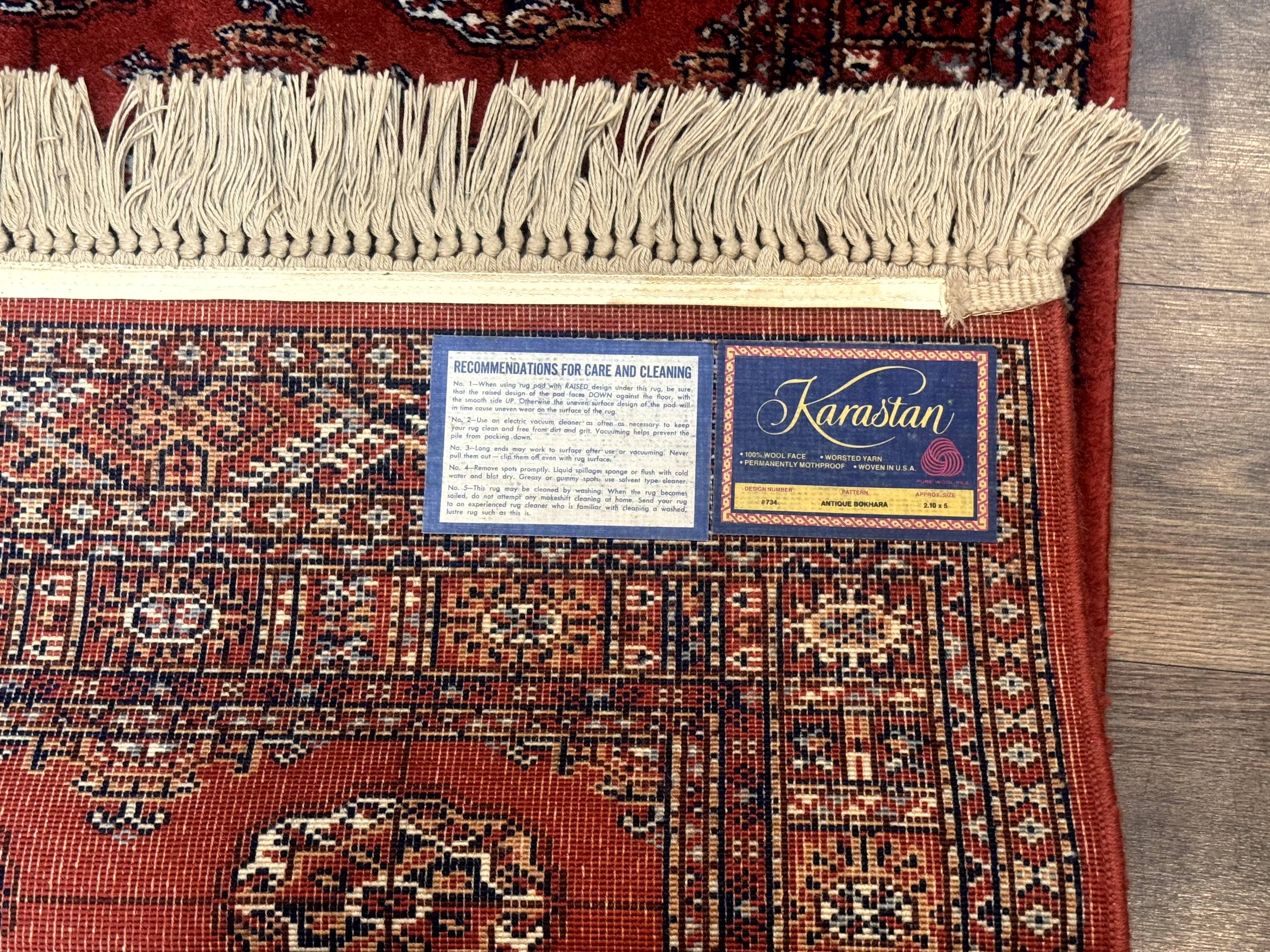 Karastan Rug 3x5, Antique Bokhara #734, Rare, Wool Pile Discontinued Karastan, Original 700 Series - Image 11