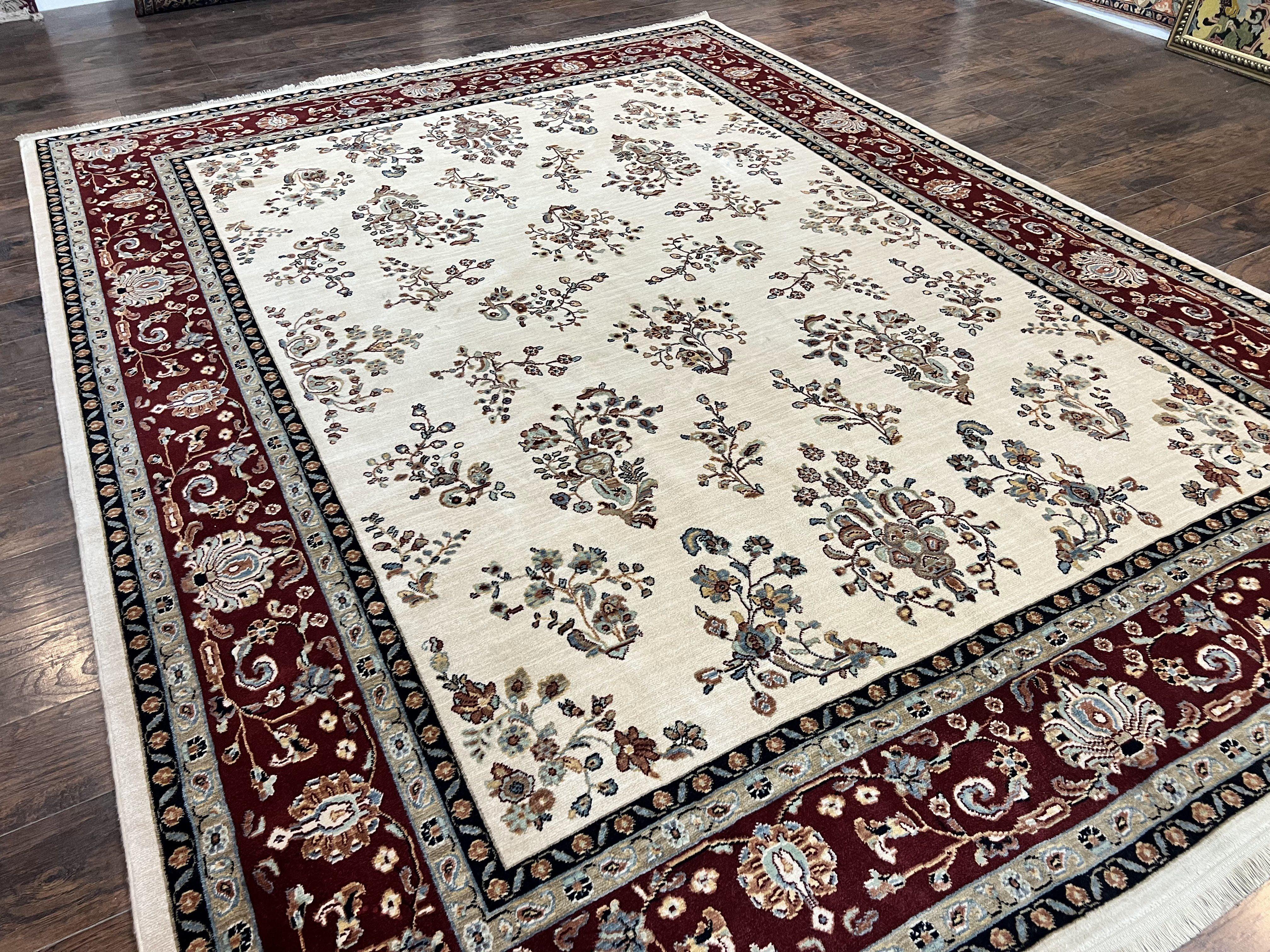 Karastan Rug 8.6 x 11.6, English Manor #2103, Ivory Floral Sarouk, Wool Karastan Carpet, Large Karastan Area Rug, Traditional Karastan Rug - Image 12