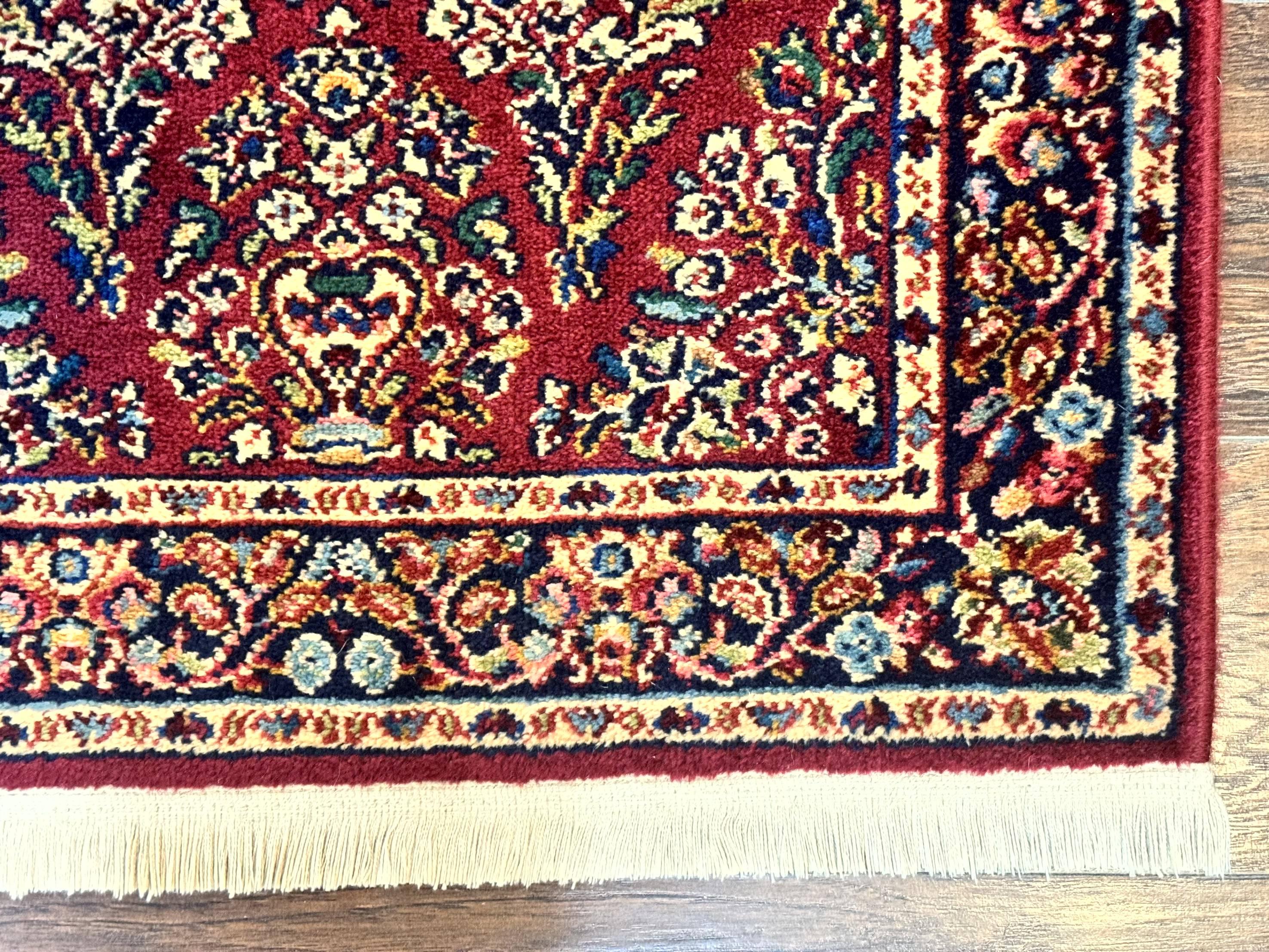 Karastan Runner Rug 2.6 x 8.6, Red Sarouk #785, Original 700 Series, Wool Karastan Runner Rug, Rare - Image 9