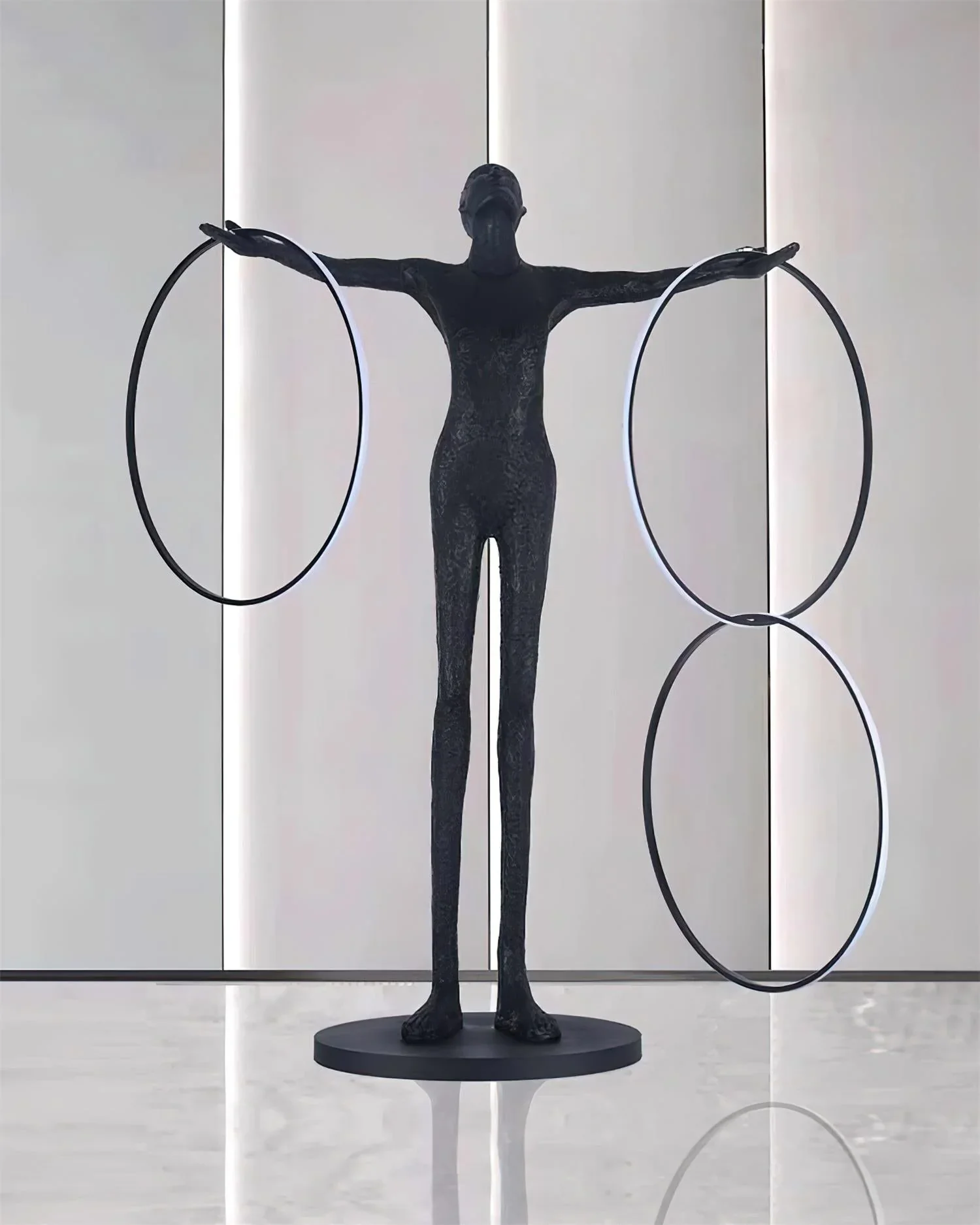 Liva Sculpture Ring Figure Floor Lamp - Image 6