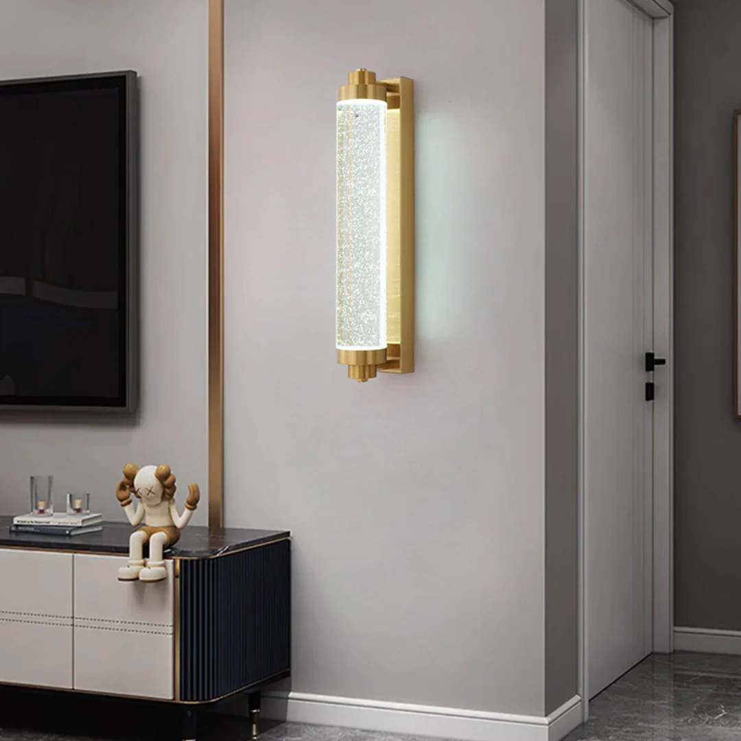 Long Tube Bubble Crystal Wall Lamp - Image 11