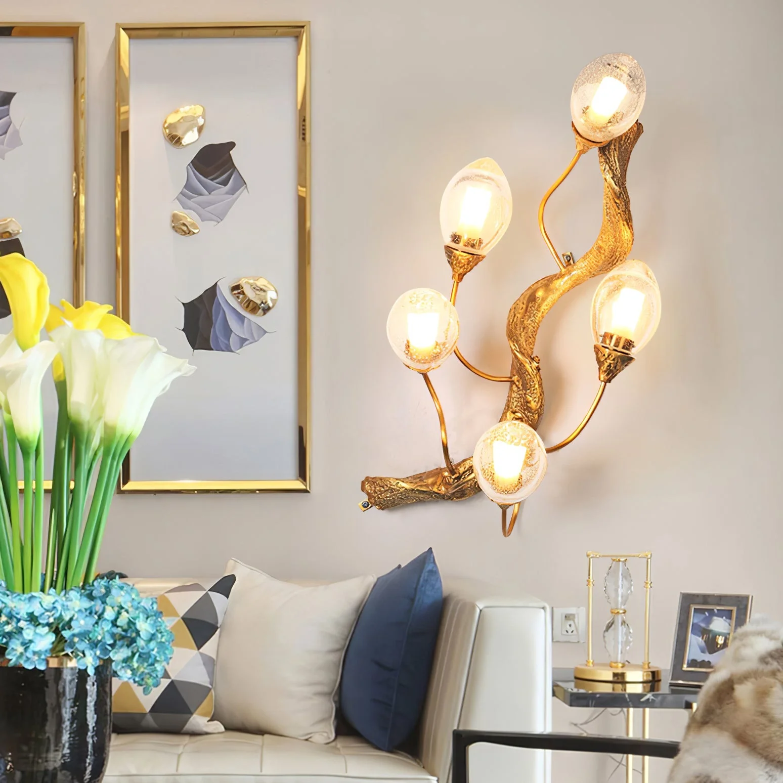 Lotus Brass Wall Lamp - Image 14
