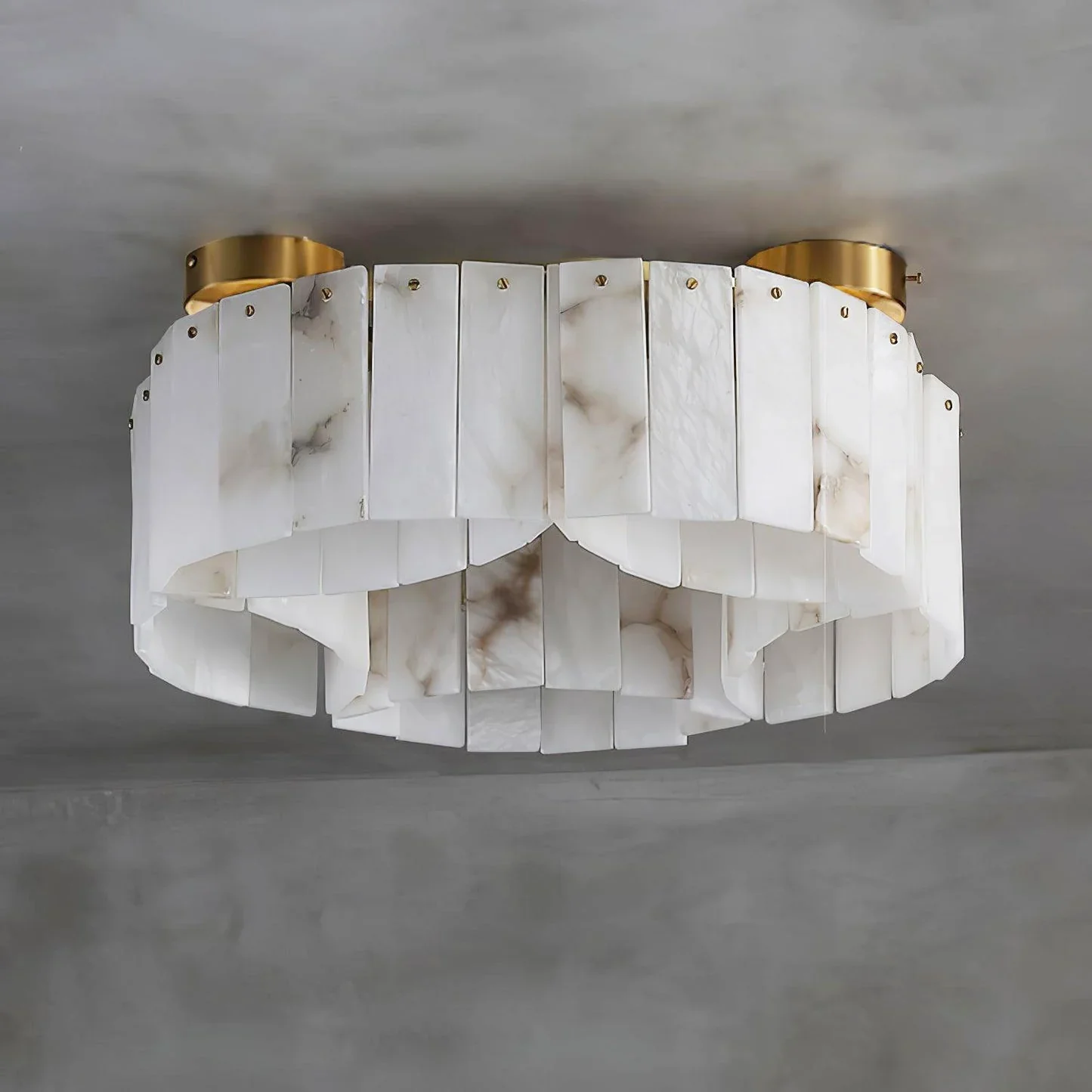 Luxe White Alabaster Ceiling Lamp - Image 18