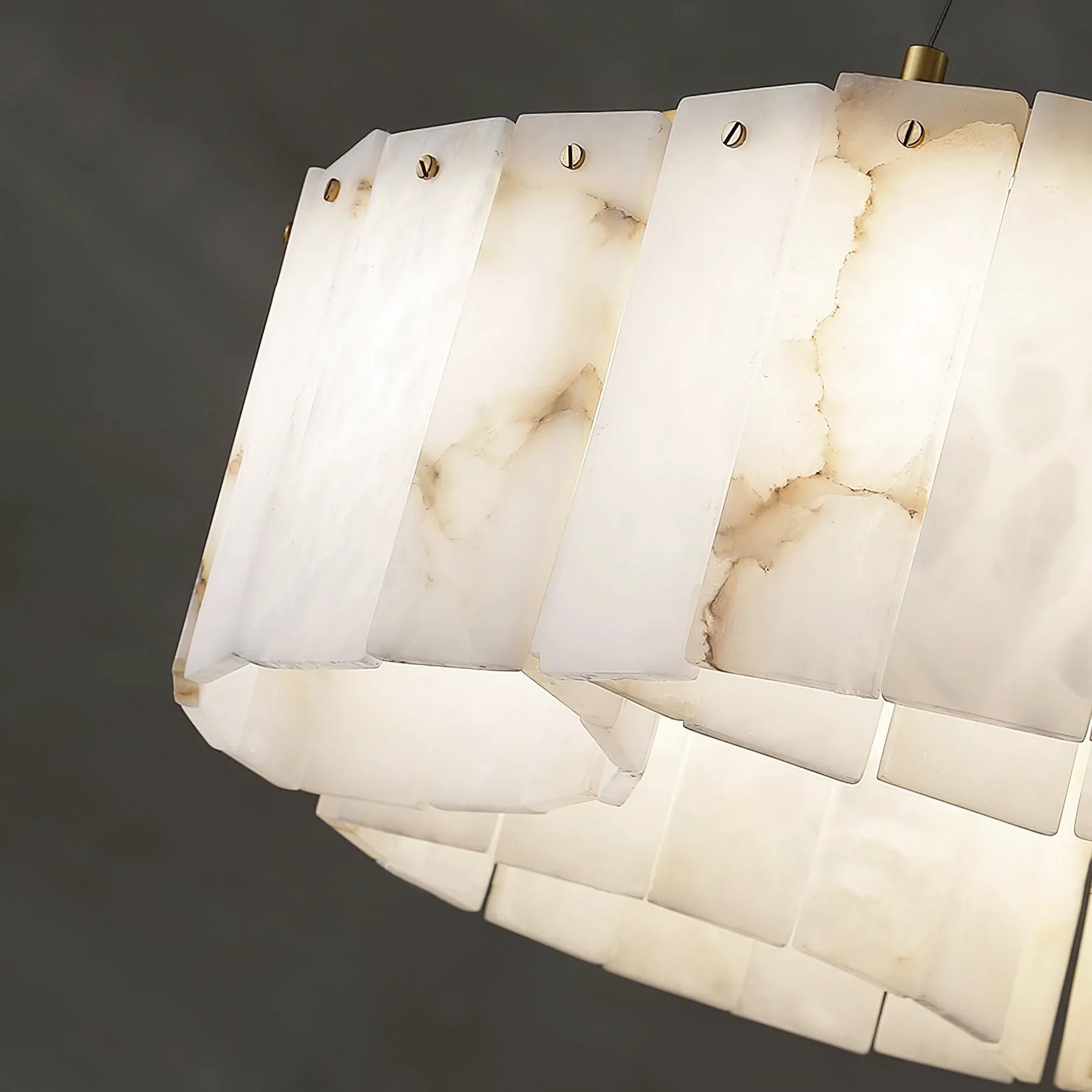 Luxe White Alabaster Ceiling Lamp - Image 19