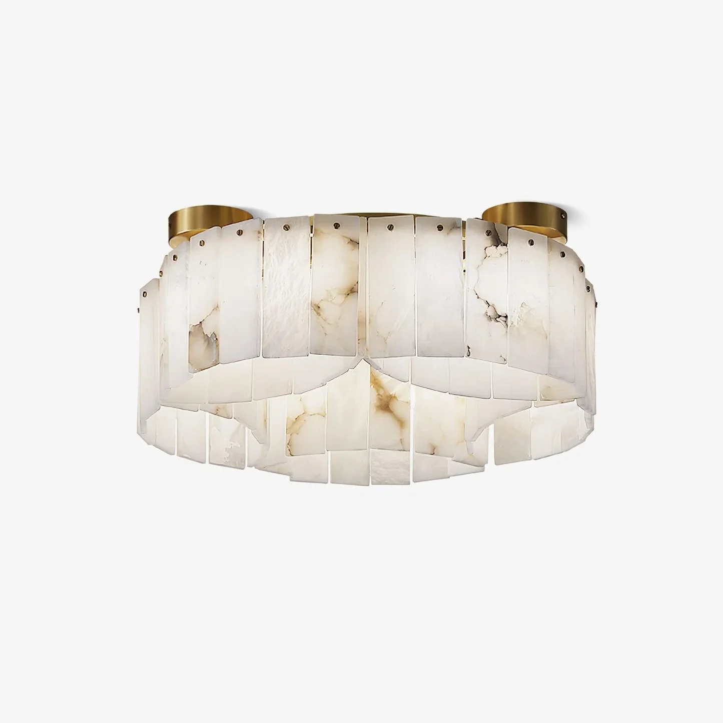 Luxe White Alabaster Ceiling Lamp - Image 22