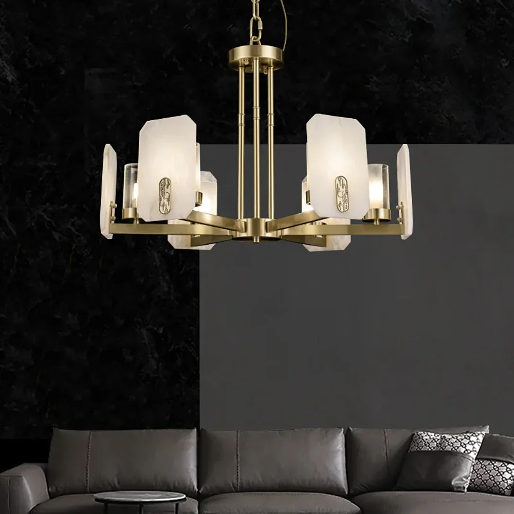 Luxury Copper Marble Chandelier - Image 9