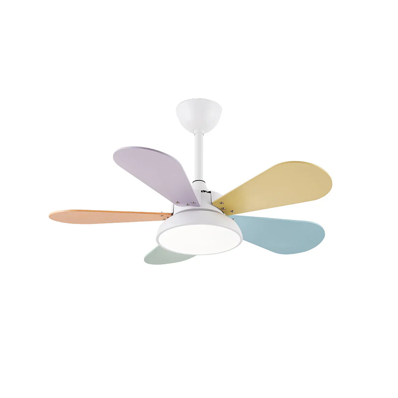 Macaron Colorful Round Ceiling Fan Light - Image 20