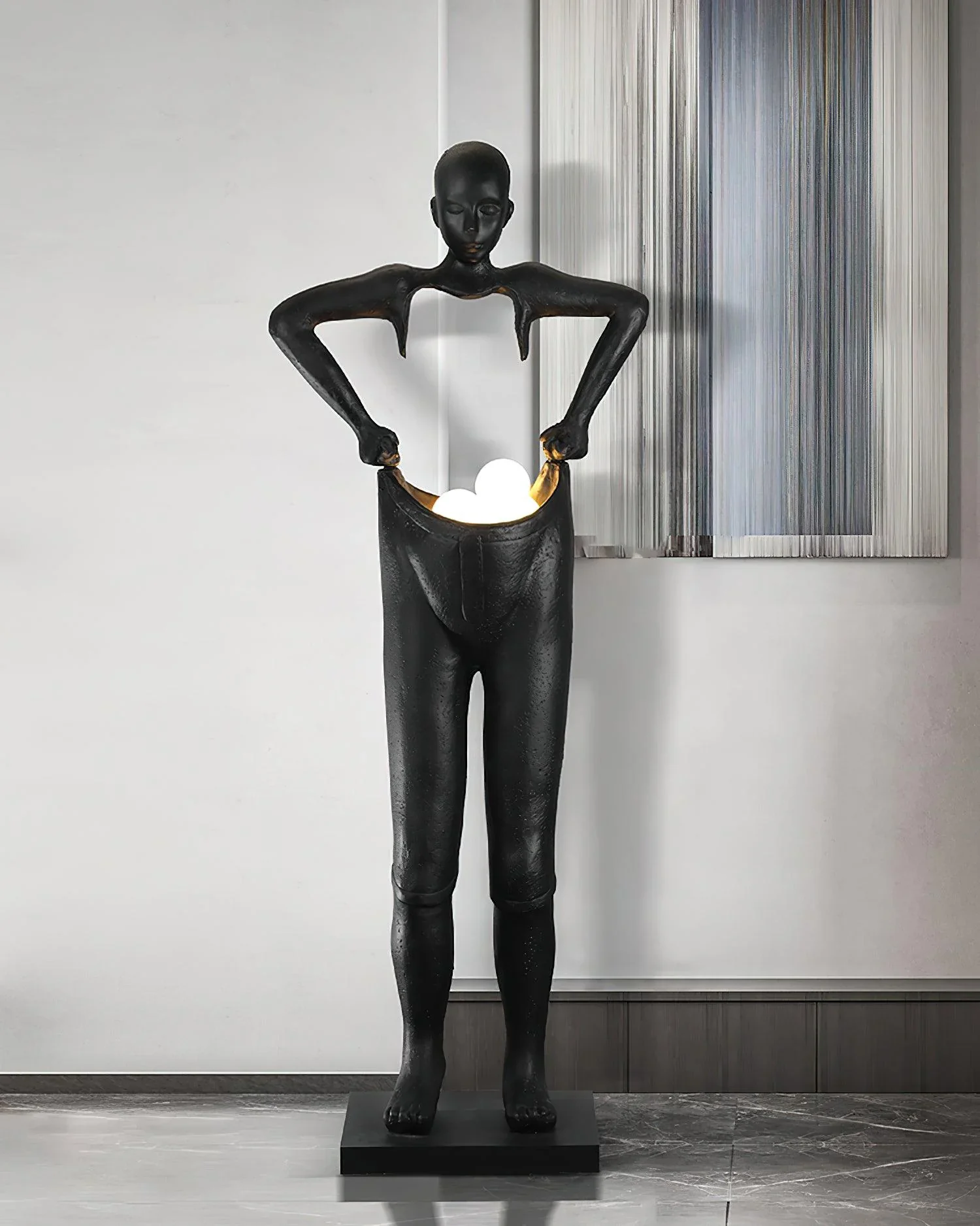 Man Carrying Pants Statue Floor Lamp - Image 10