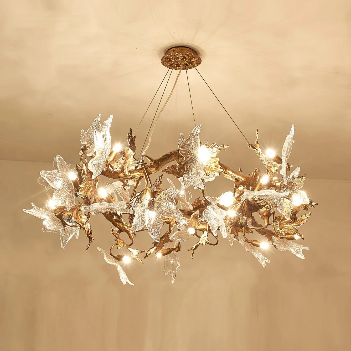 Maple Leaf Brass Chandelier - Image 28