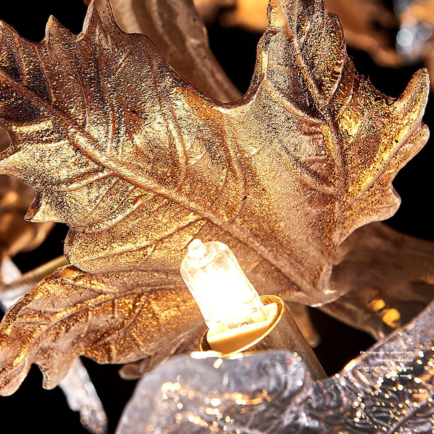 Maple Leaf Brass Chandelier - Image 31