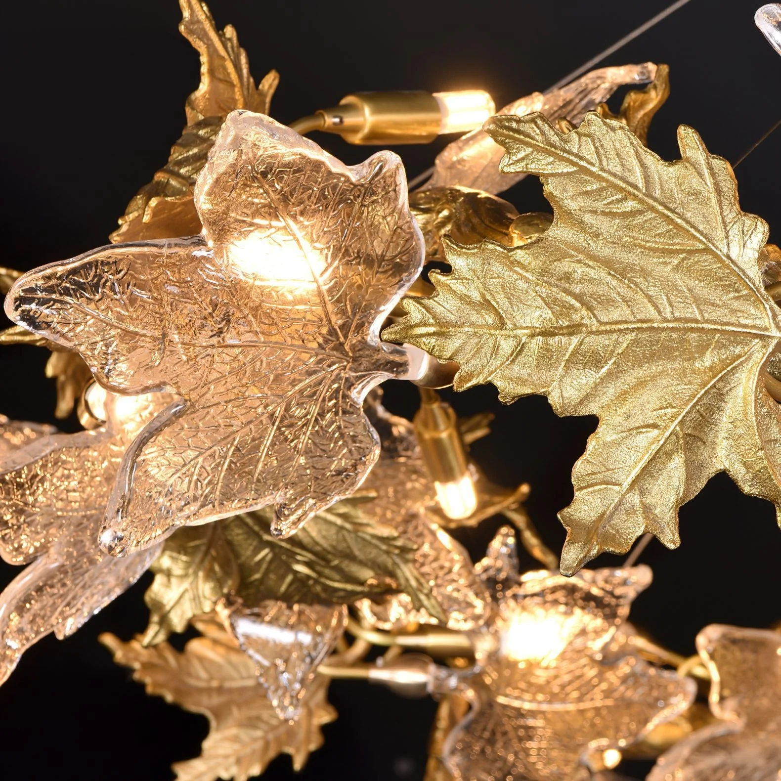 Maple Leaf Brass Chandelier - Image 36