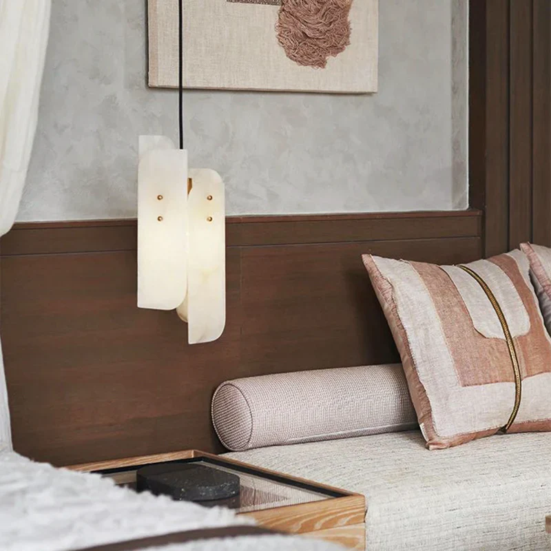 Megalith Mini Alabaster Pendant Light - Image 9
