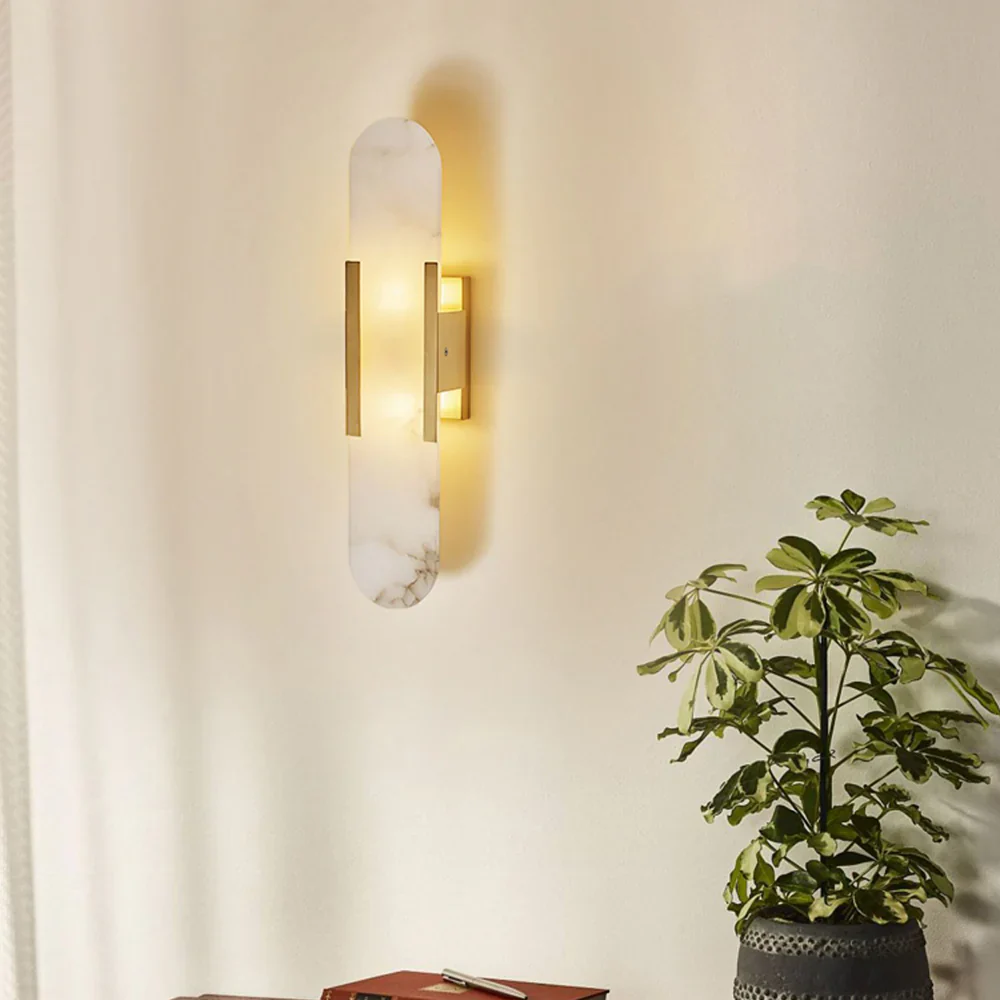 Melange Elongated Alabaster Wall Lamp - Image 7