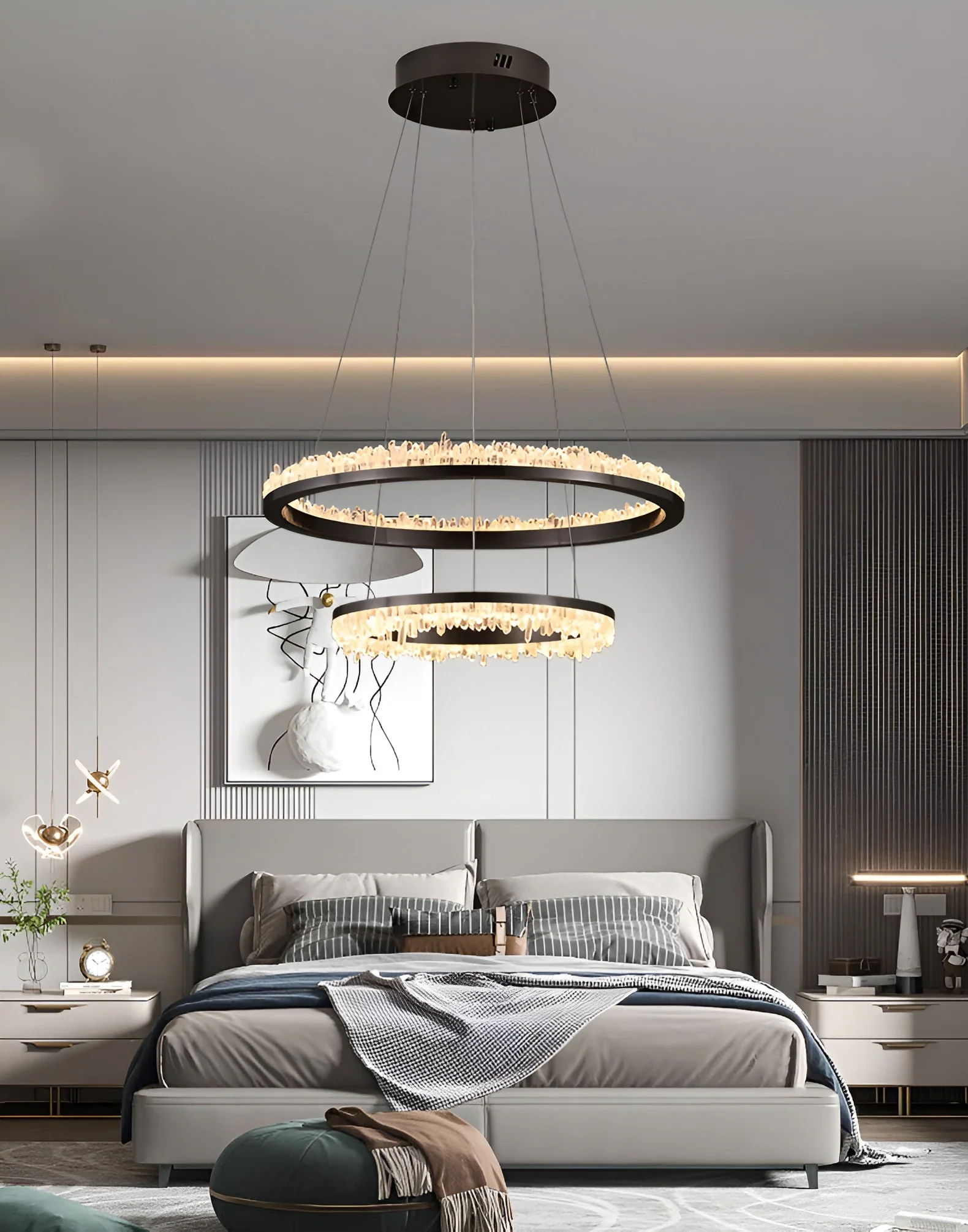 Minimalistic Crystal LED Chandelier - Image 13