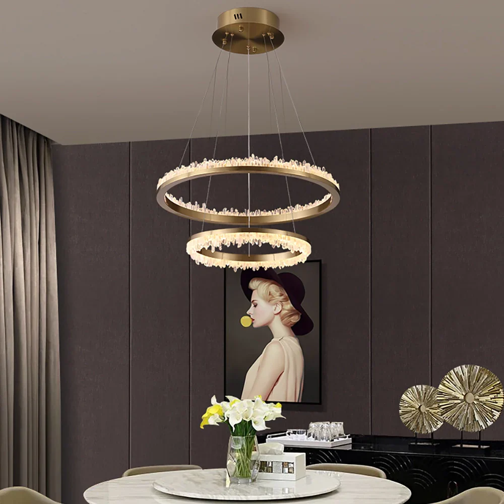 Minimalistic Crystal LED Chandelier - Image 6
