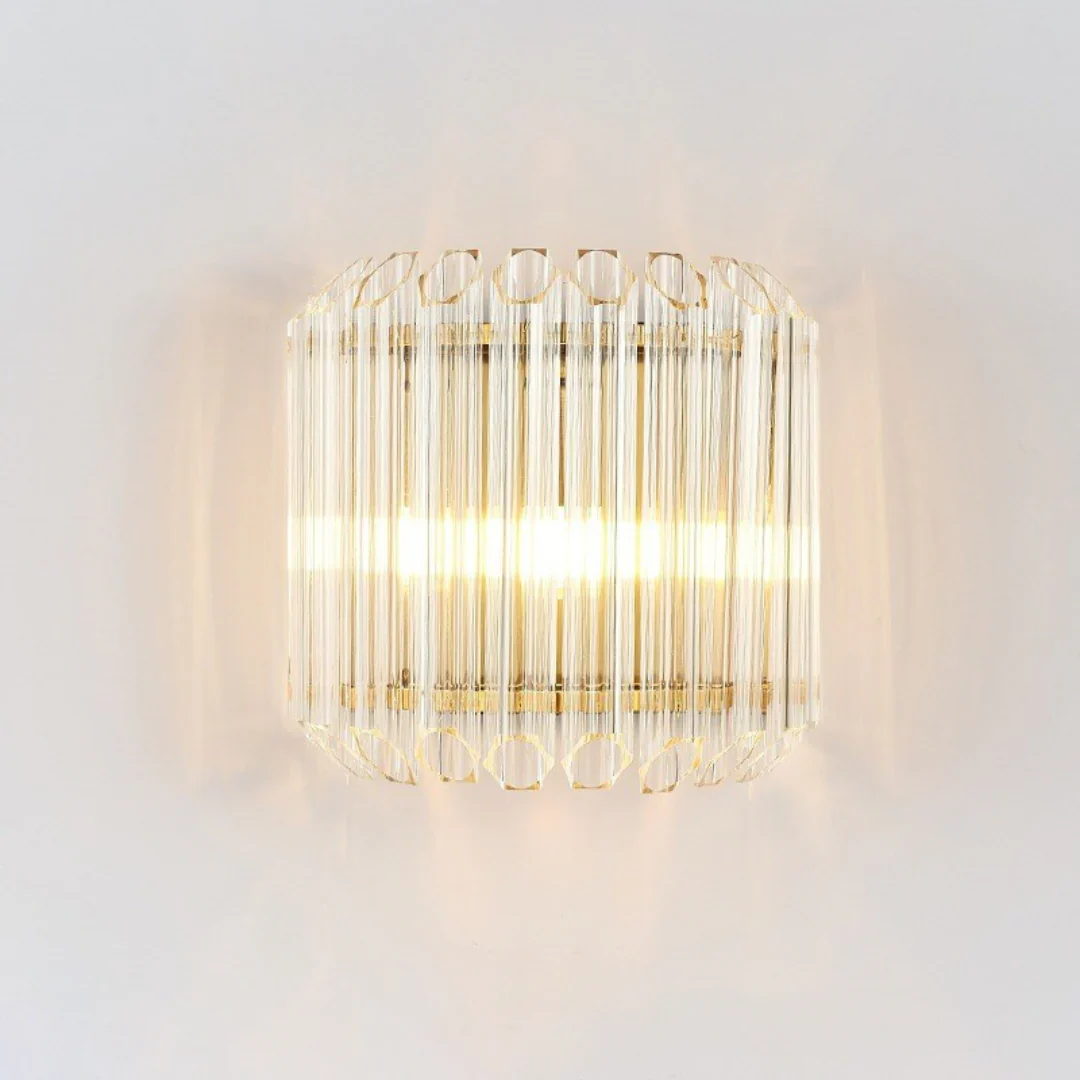 Modern Crystal Rod Brass Wall Sconce - Image 25