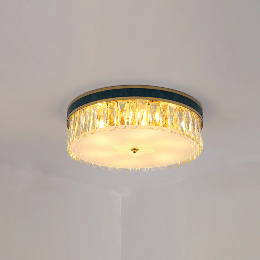 Modern Leather Crystal Ceiling Lamp - Image 11