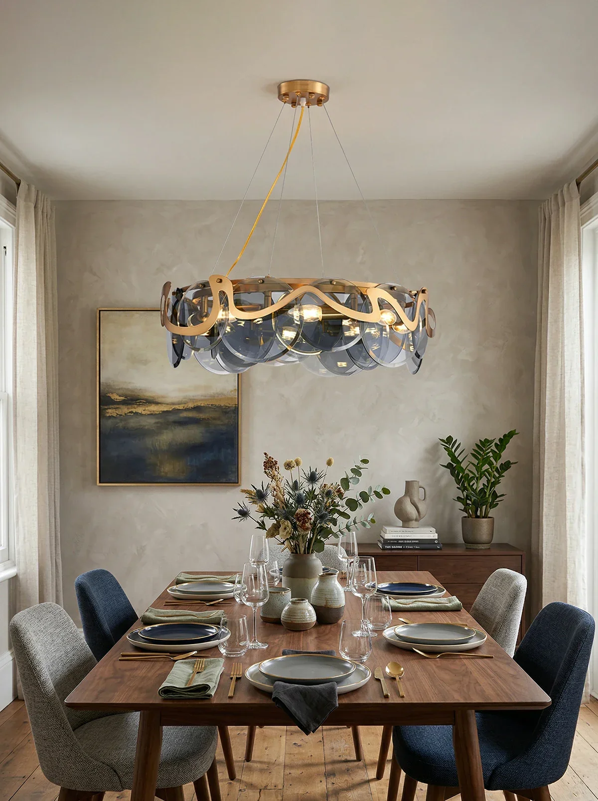 Modern Simple Glass Chandelier - Image 2