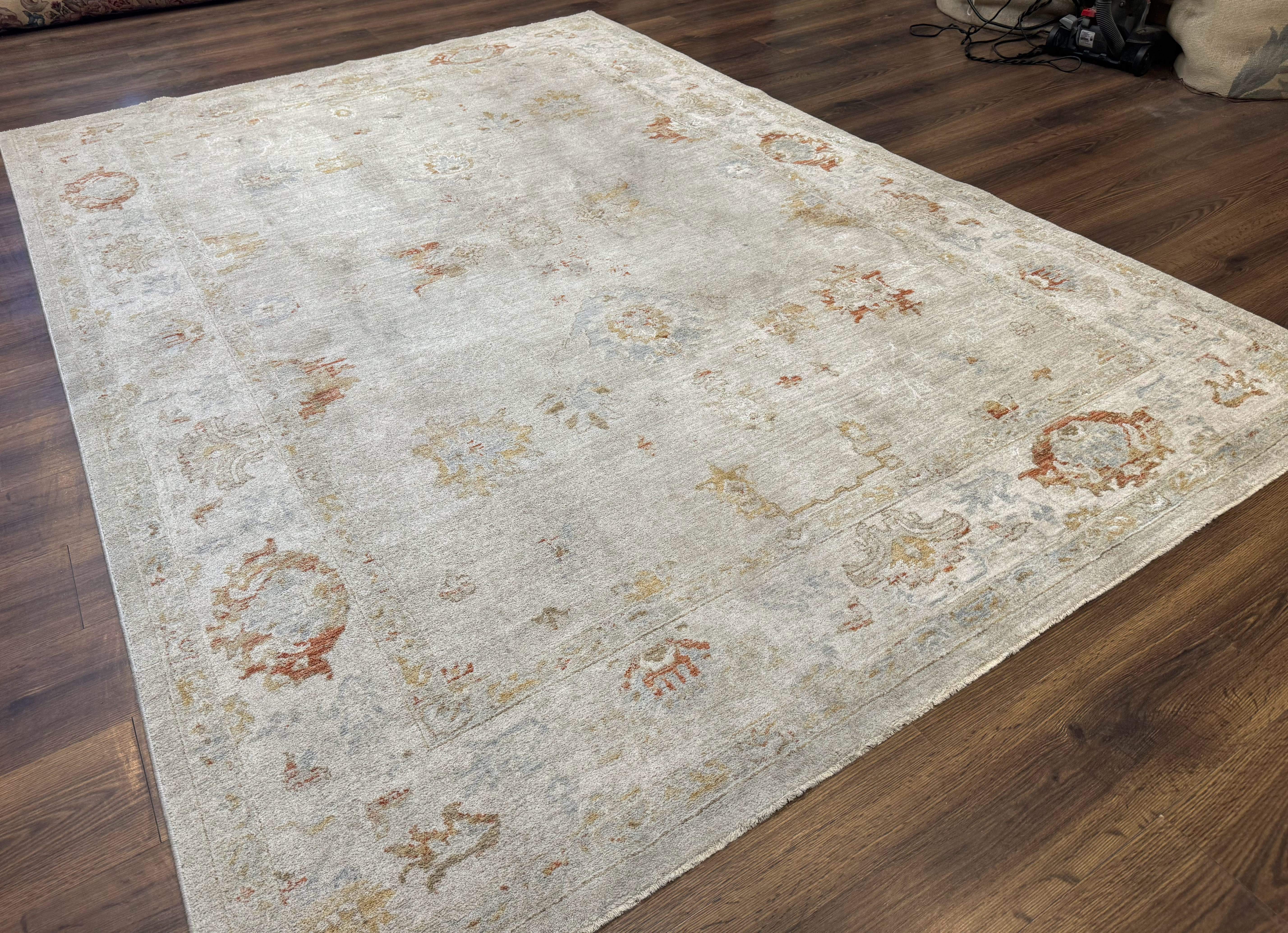 Modern Turkish Oushak Rug 7x9, Netural Colors - Image 12
