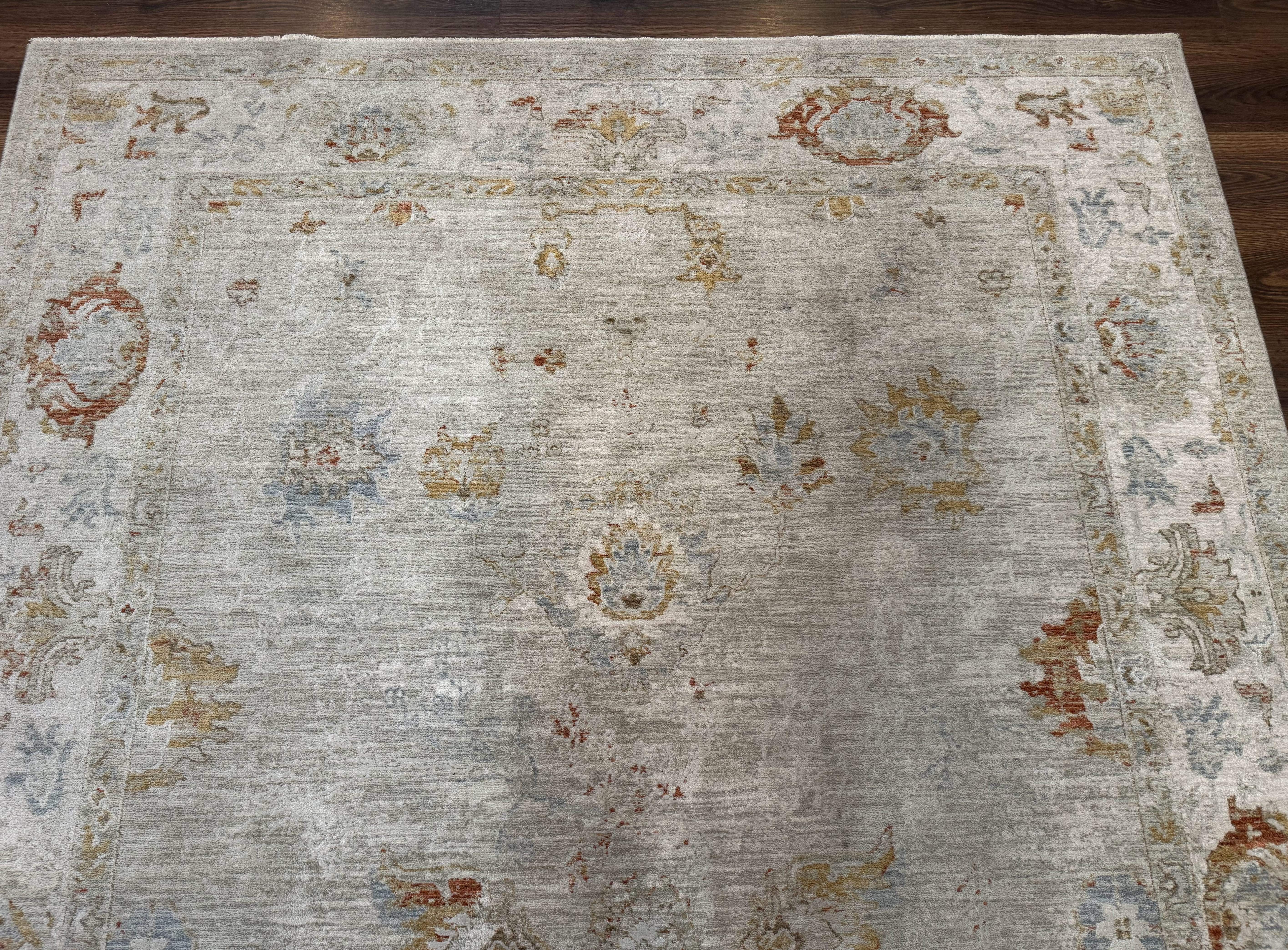 Modern Turkish Oushak Rug 7x9, Netural Colors - Image 3