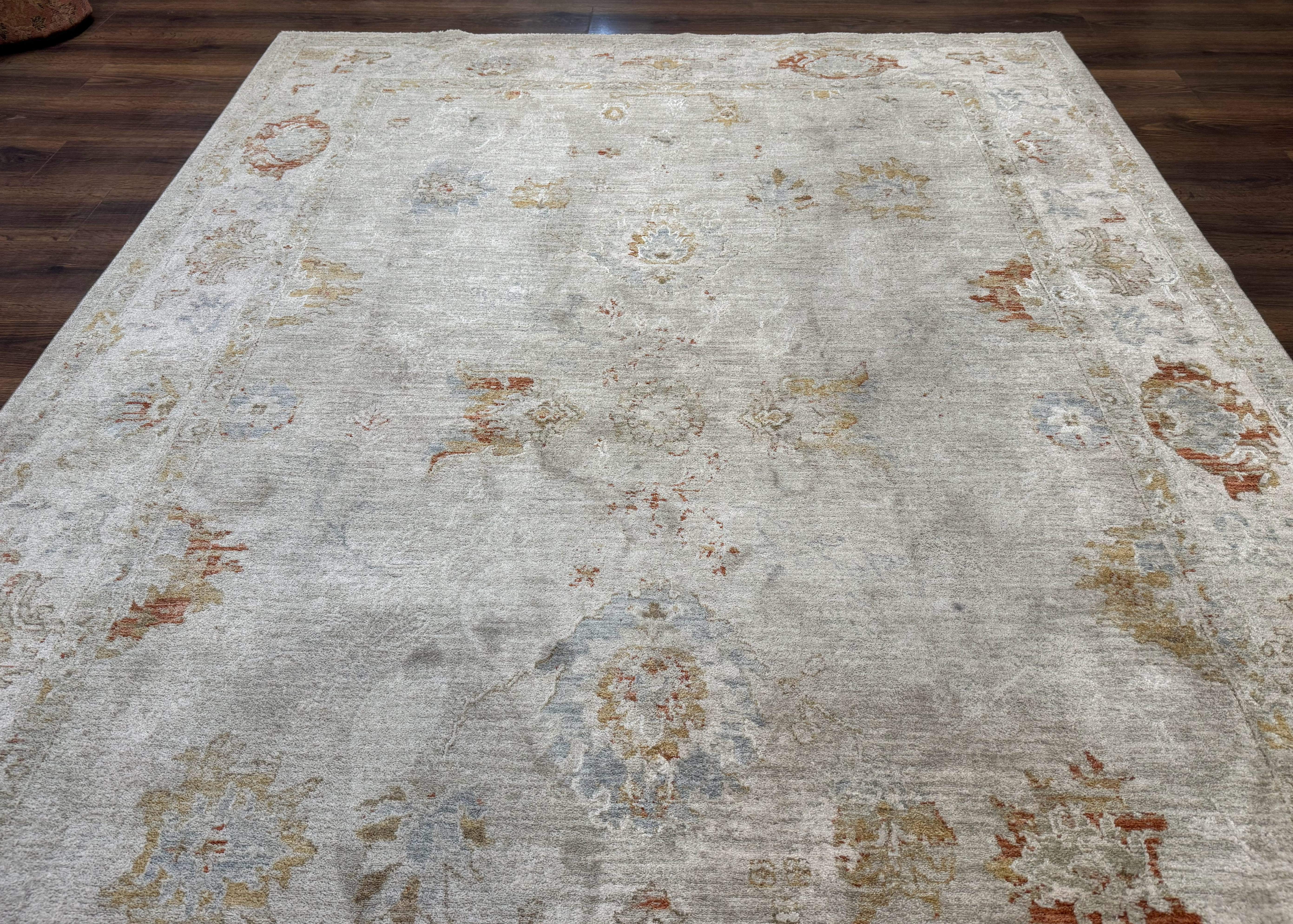 Modern Turkish Oushak Rug 7x9, Netural Colors - Image 4